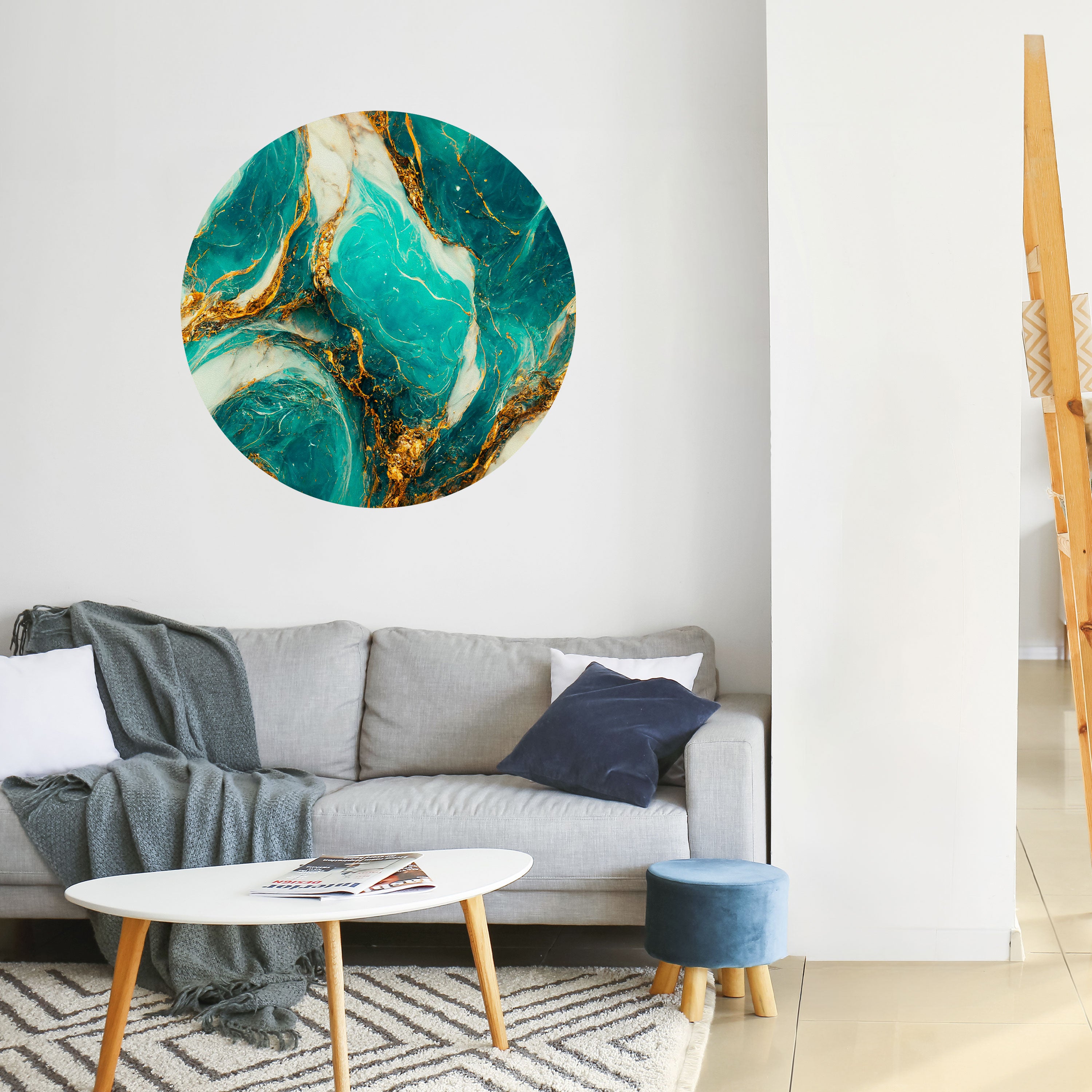 GILDED WHISPERS Naklejka okrągła