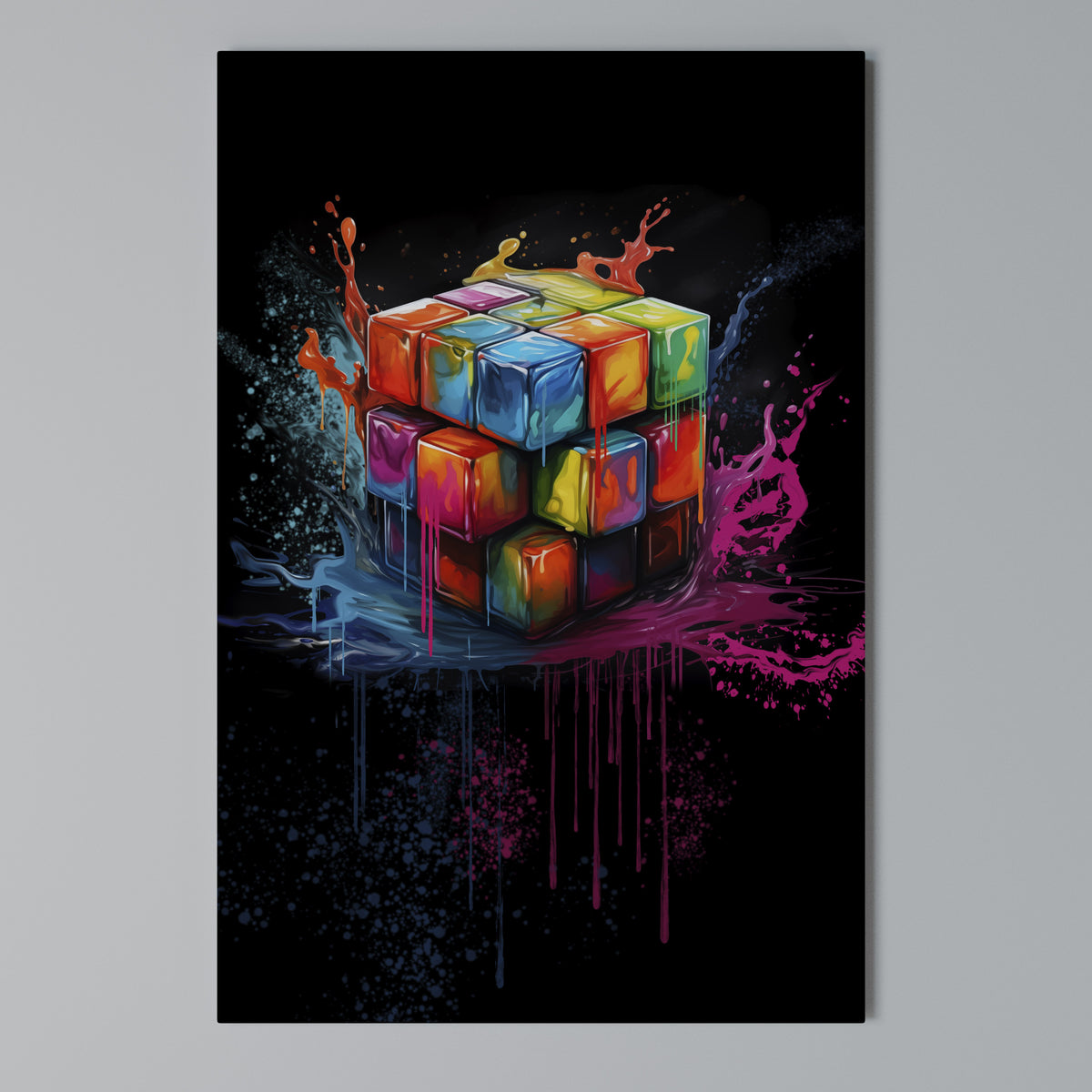CUBE FUSION Pionowy obraz na płótnie