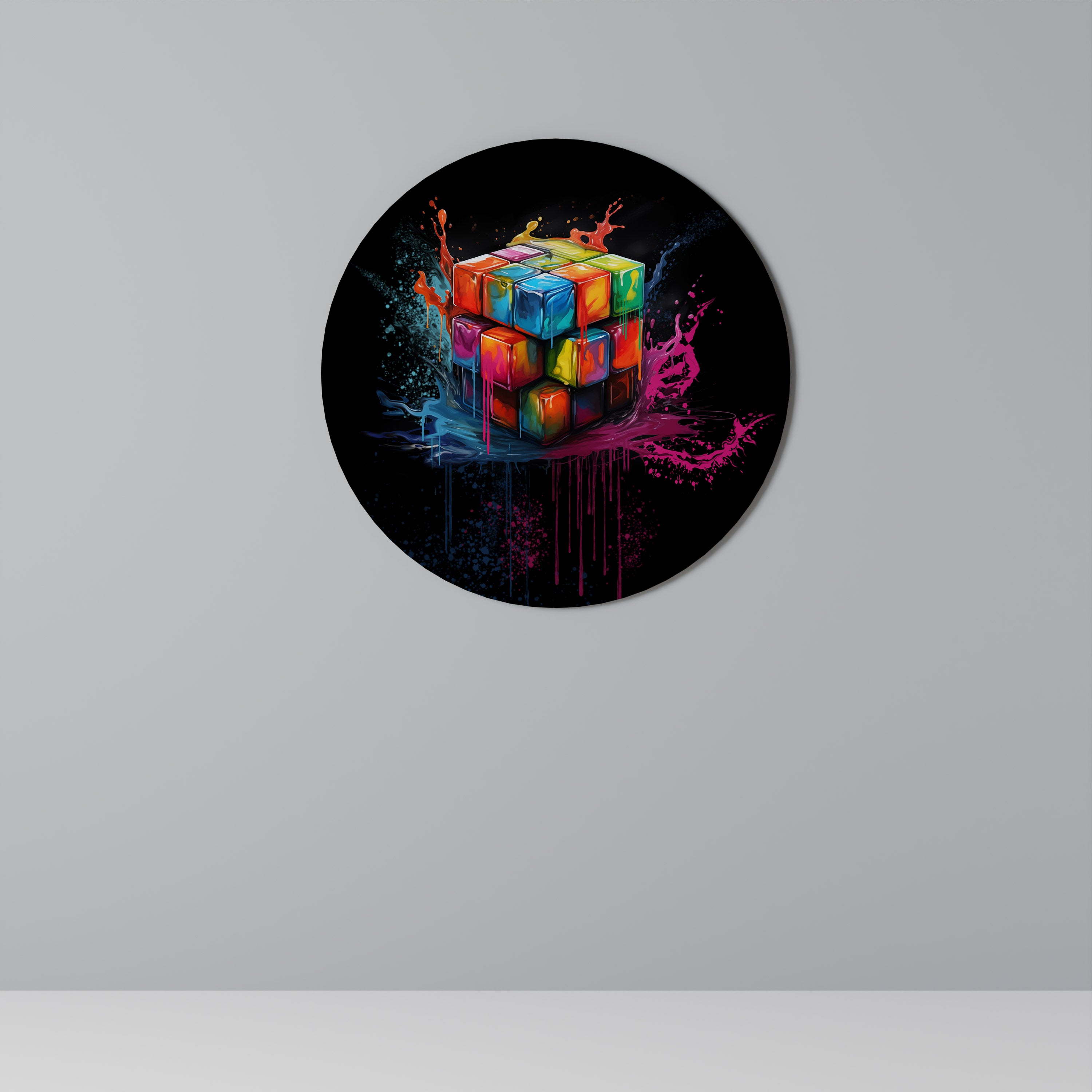 CUBE FUSION Obraz okrągły