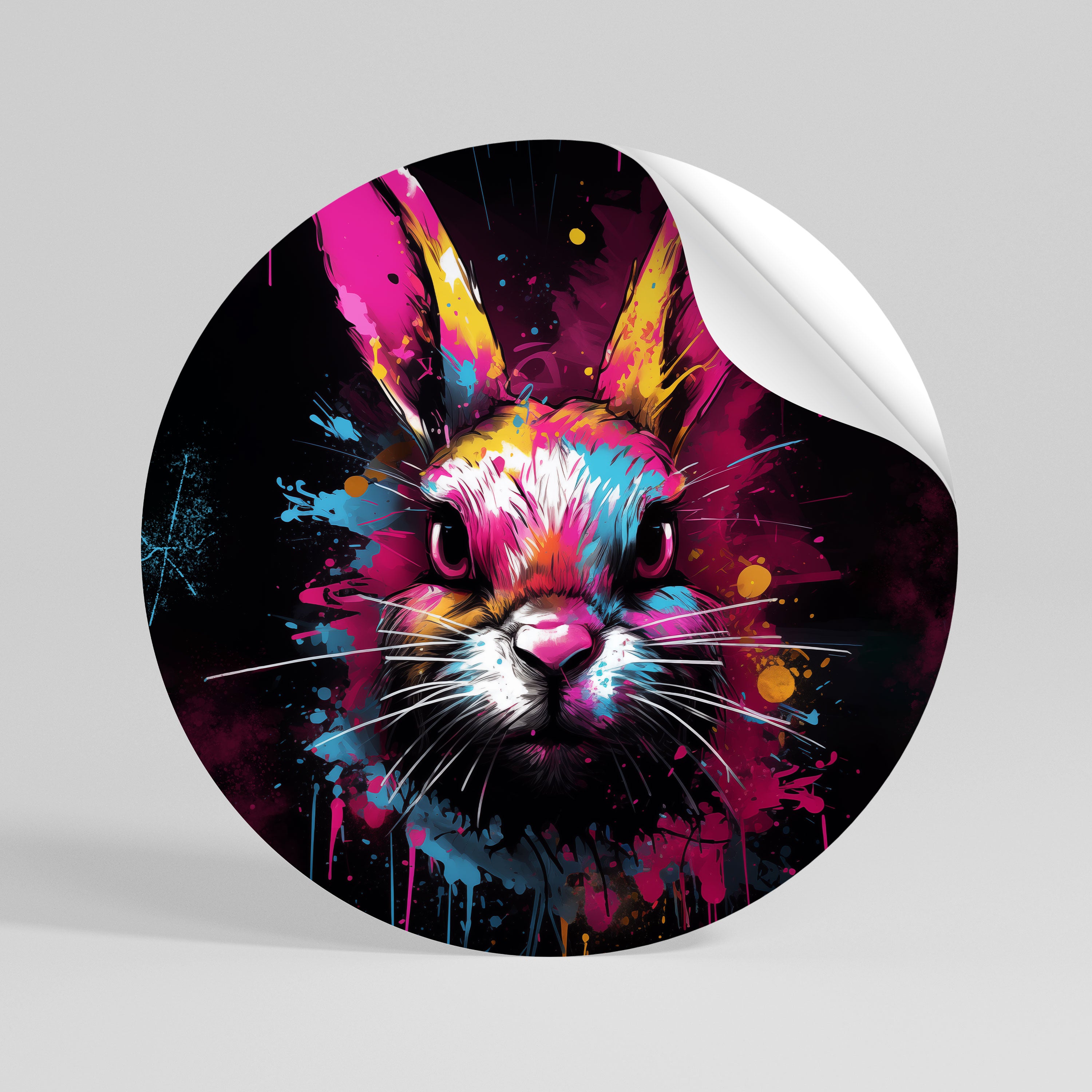 DON'T FOLLOW THE RABBIT Naklejka okrągła