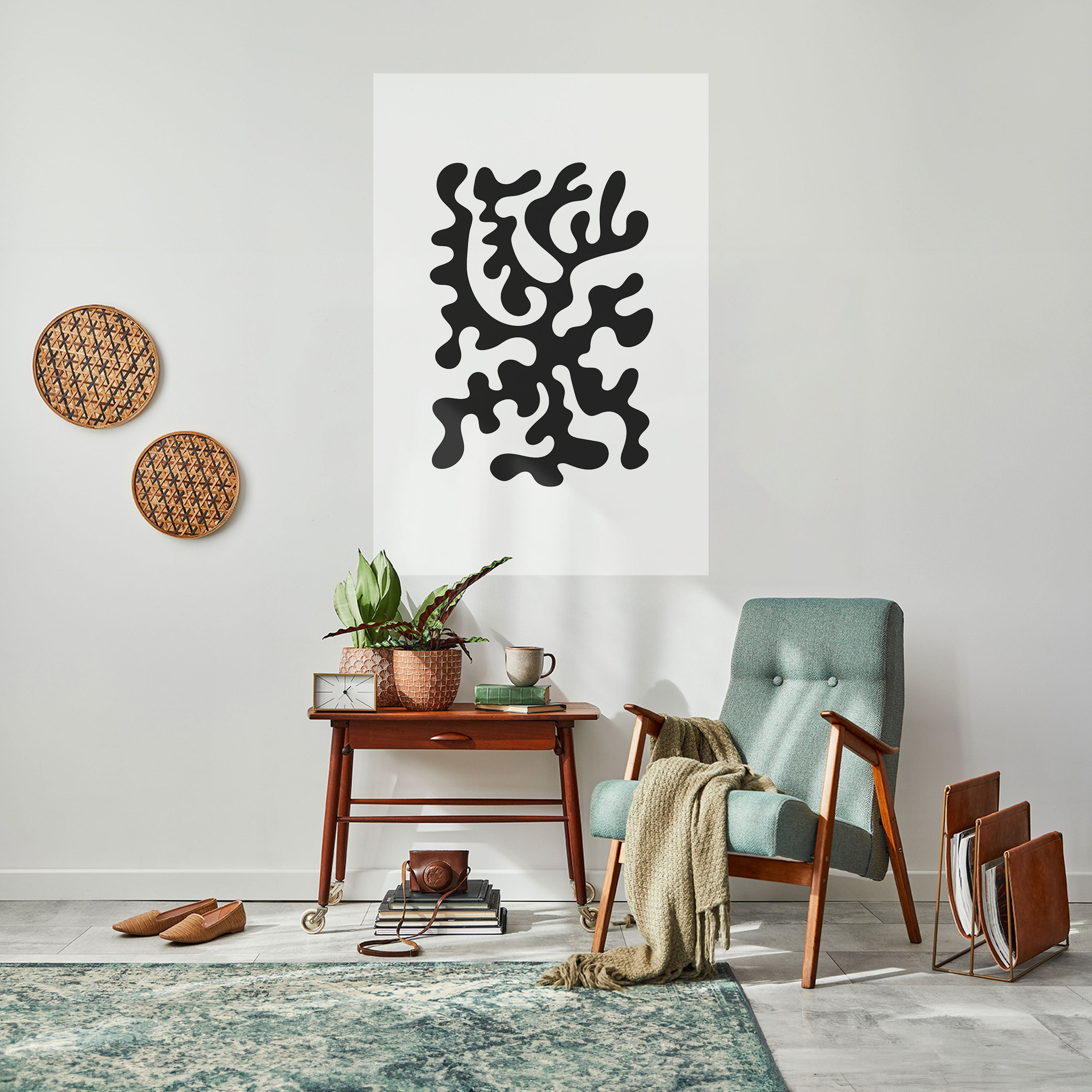 CHARCOAL CASCADE Naklejka/Plakat pionowy