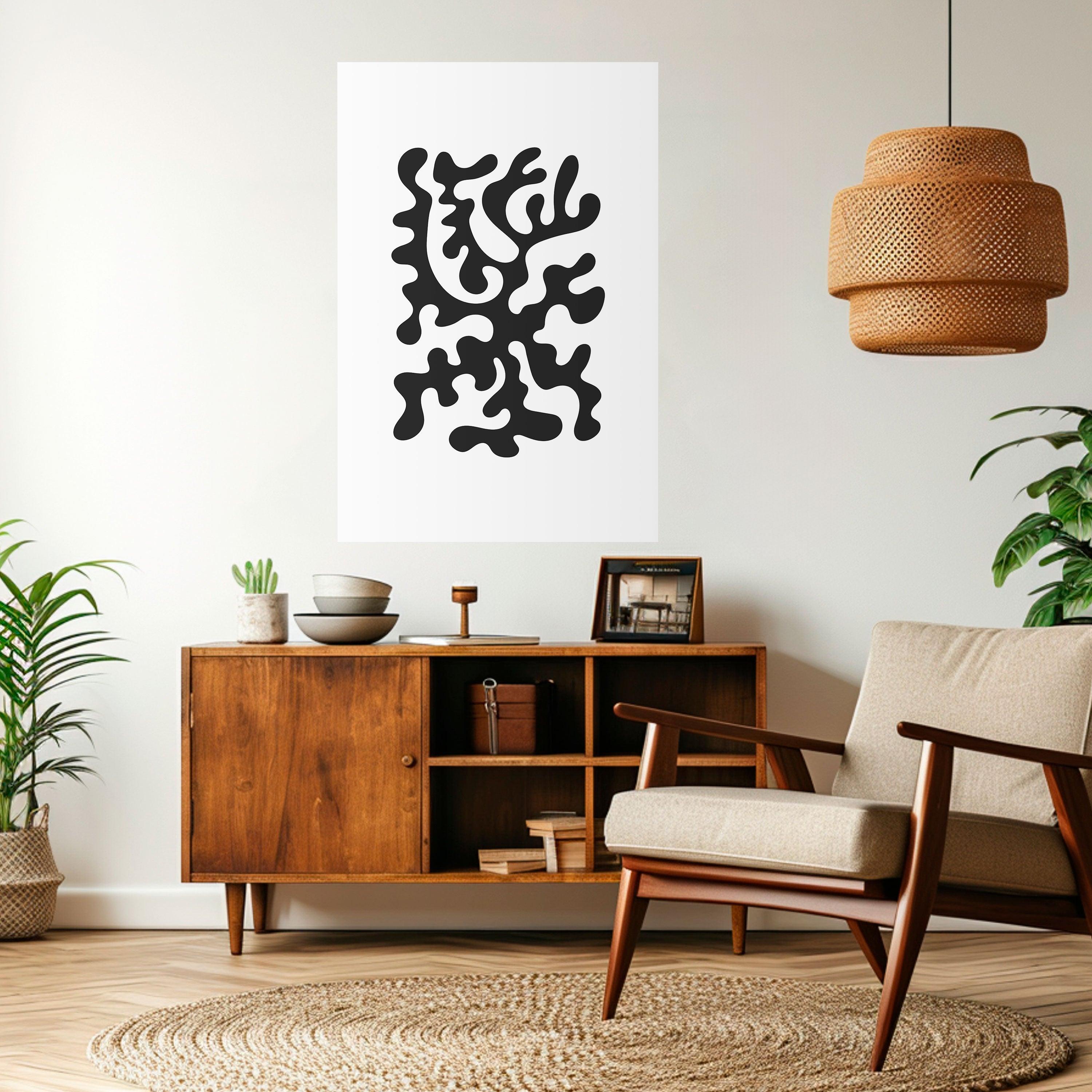 CHARCOAL CASCADE Naklejka/Plakat pionowy