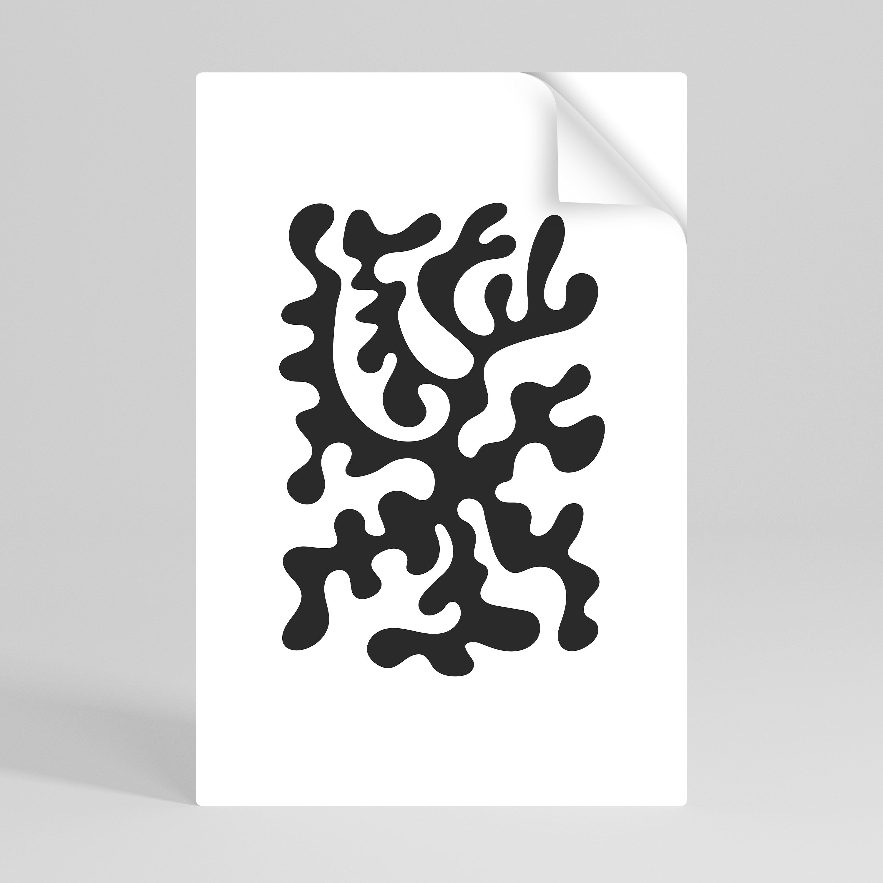 CHARCOAL CASCADE Naklejka/Plakat pionowy