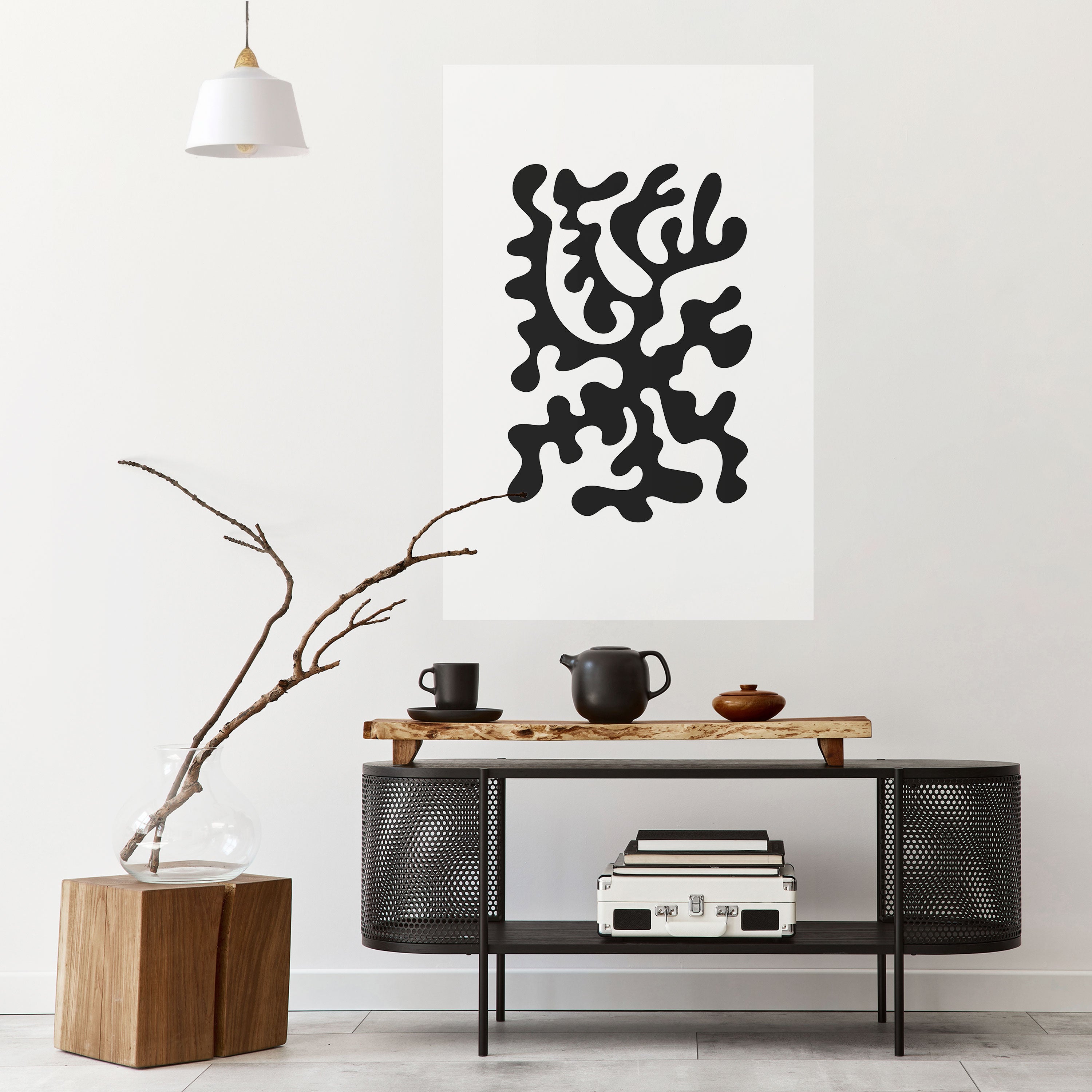 CHARCOAL CASCADE Naklejka/Plakat pionowy