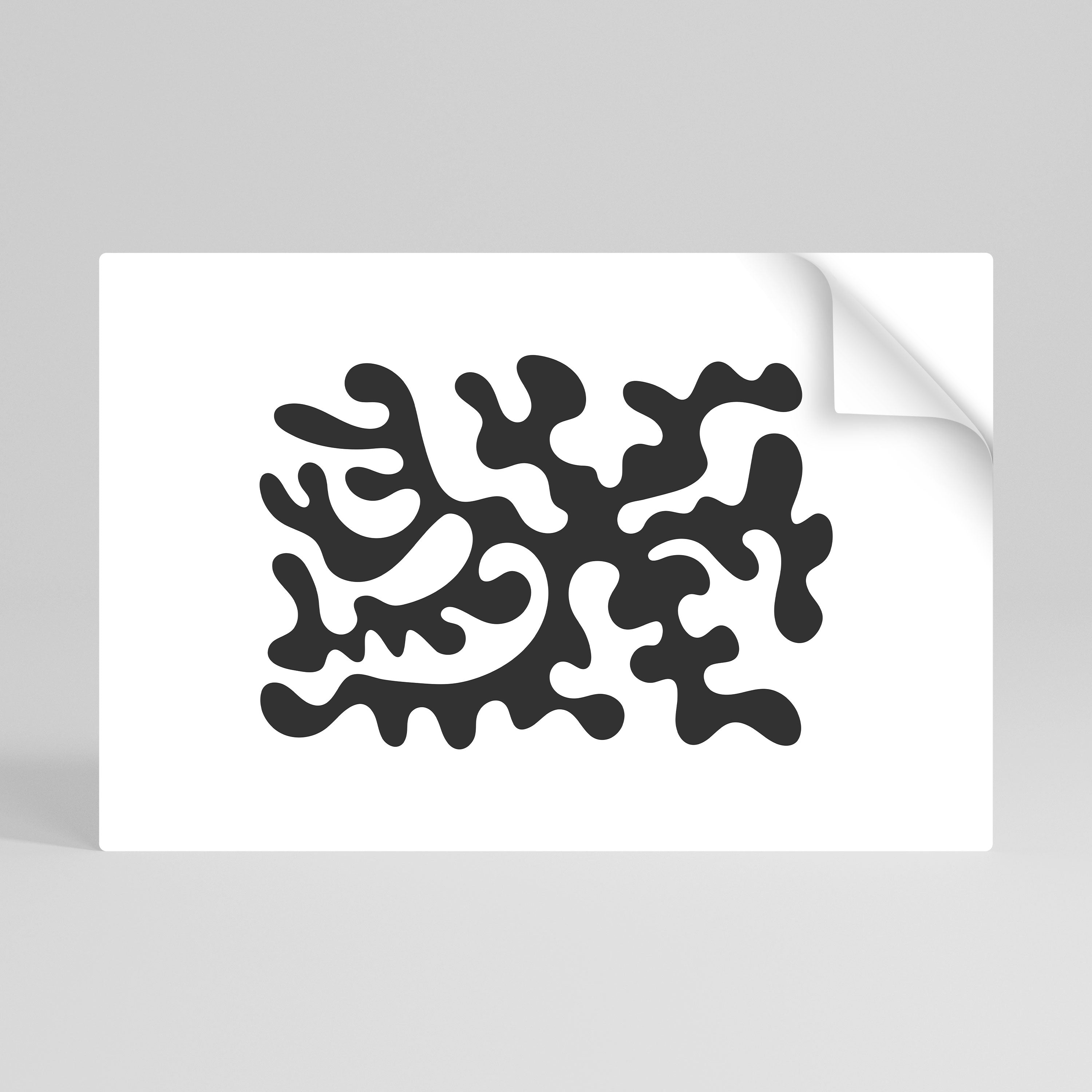 CHARCOAL CASCADE Naklejka/Plakat poziomy