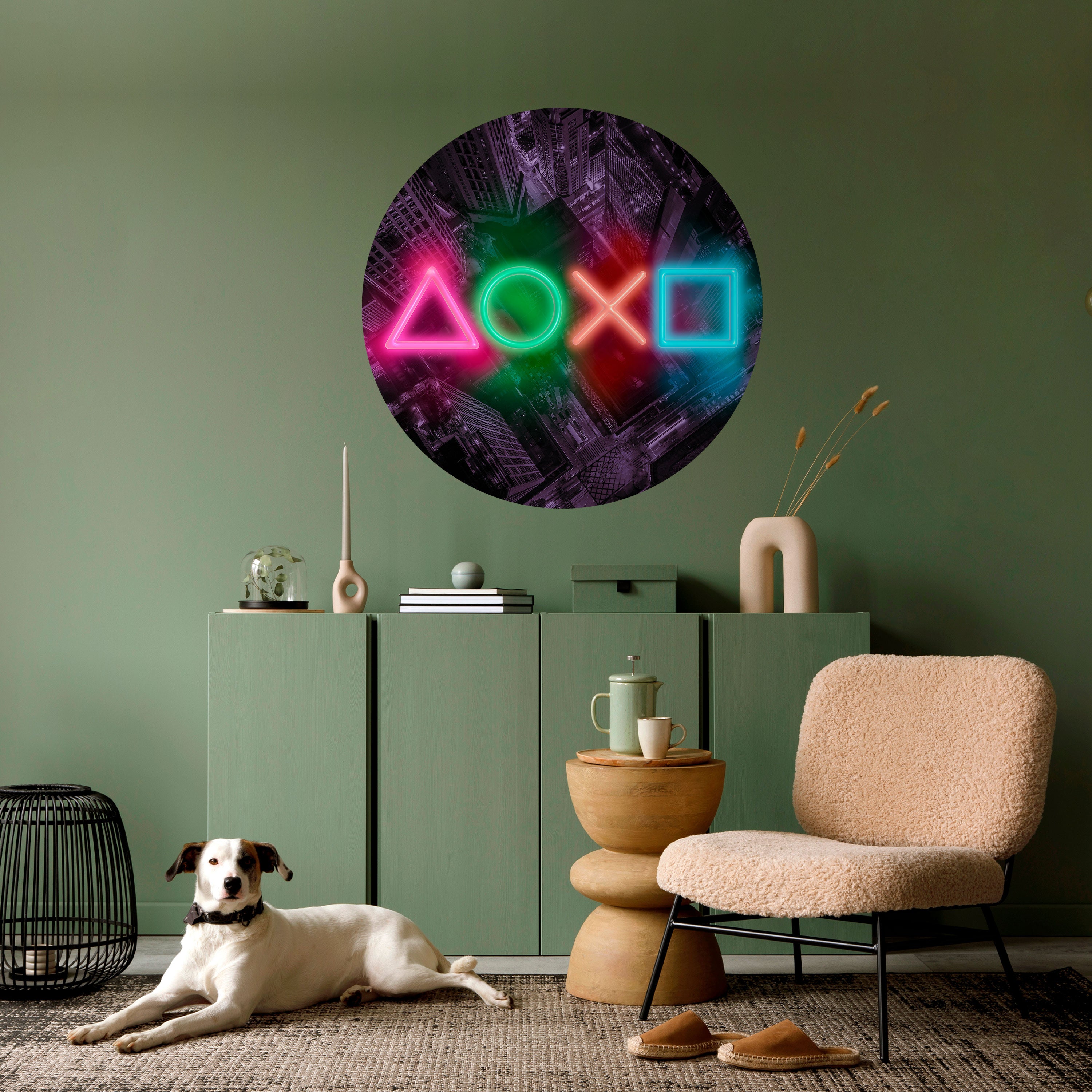 CYBERPUNK CHRONICLE Naklejka okrągła