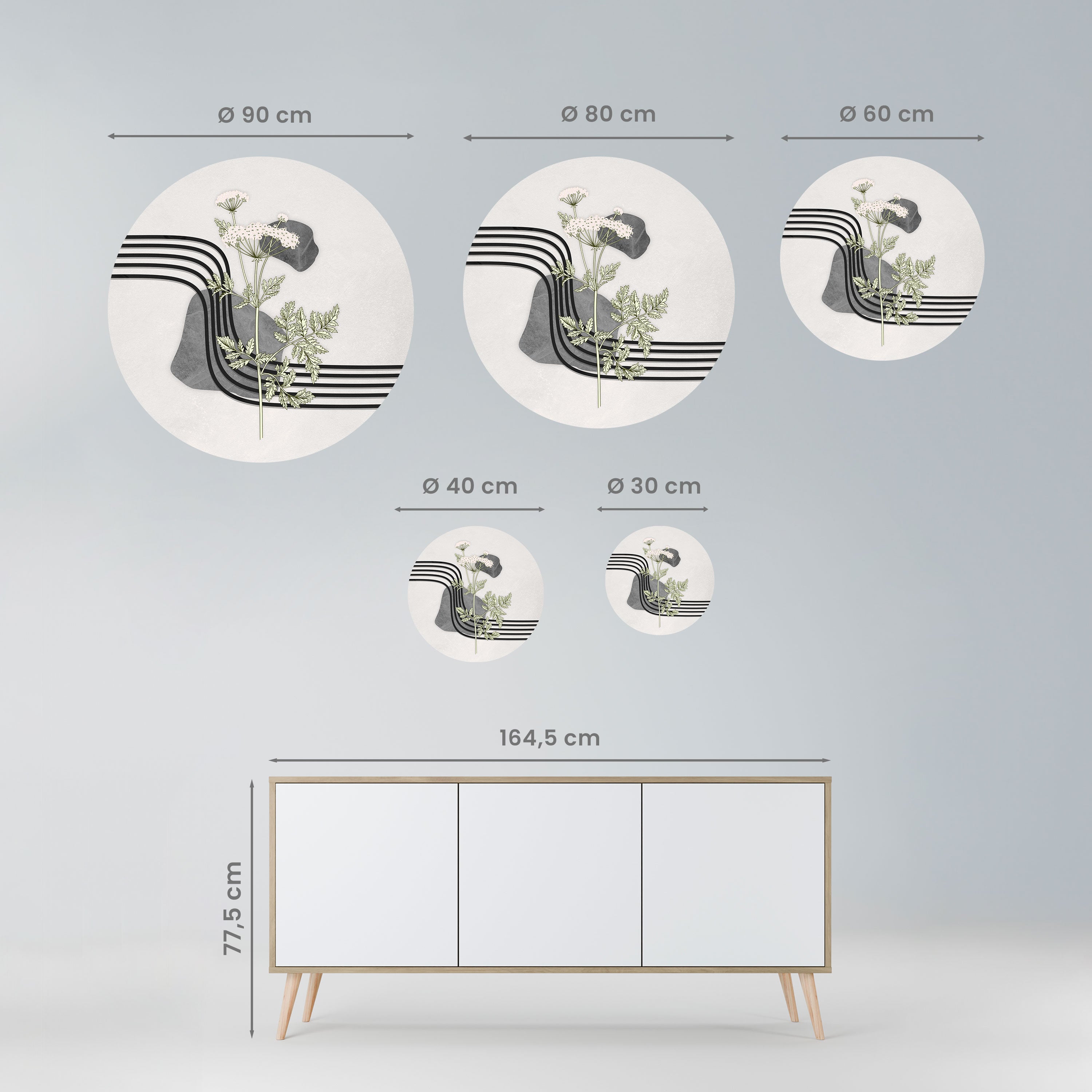 HERACLEUM ARRAY Naklejka okrągła