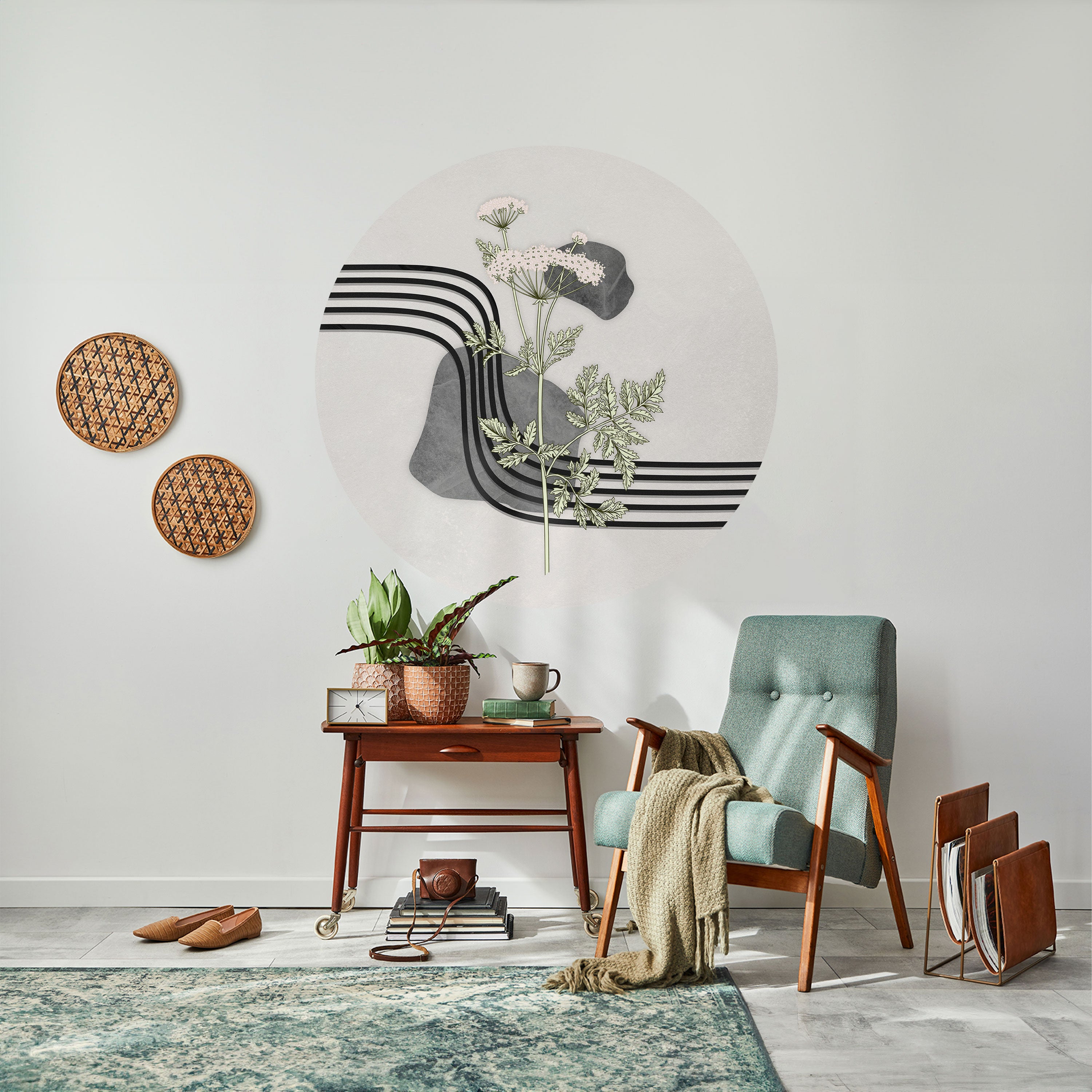 HERACLEUM ARRAY Naklejka okrągła