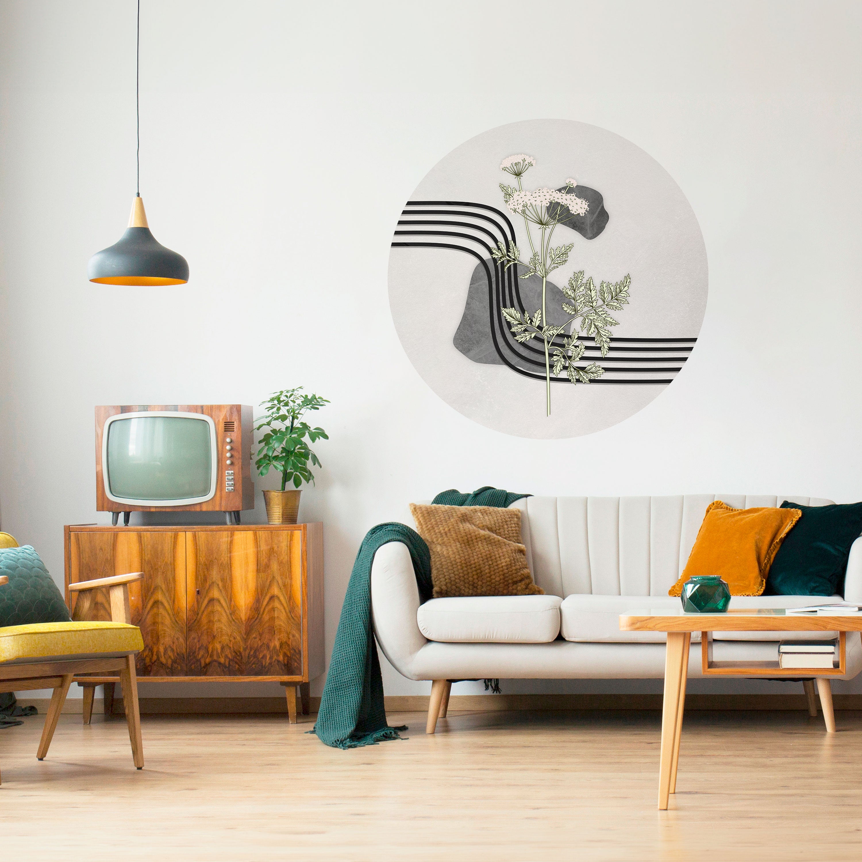 HERACLEUM ARRAY Naklejka okrągła