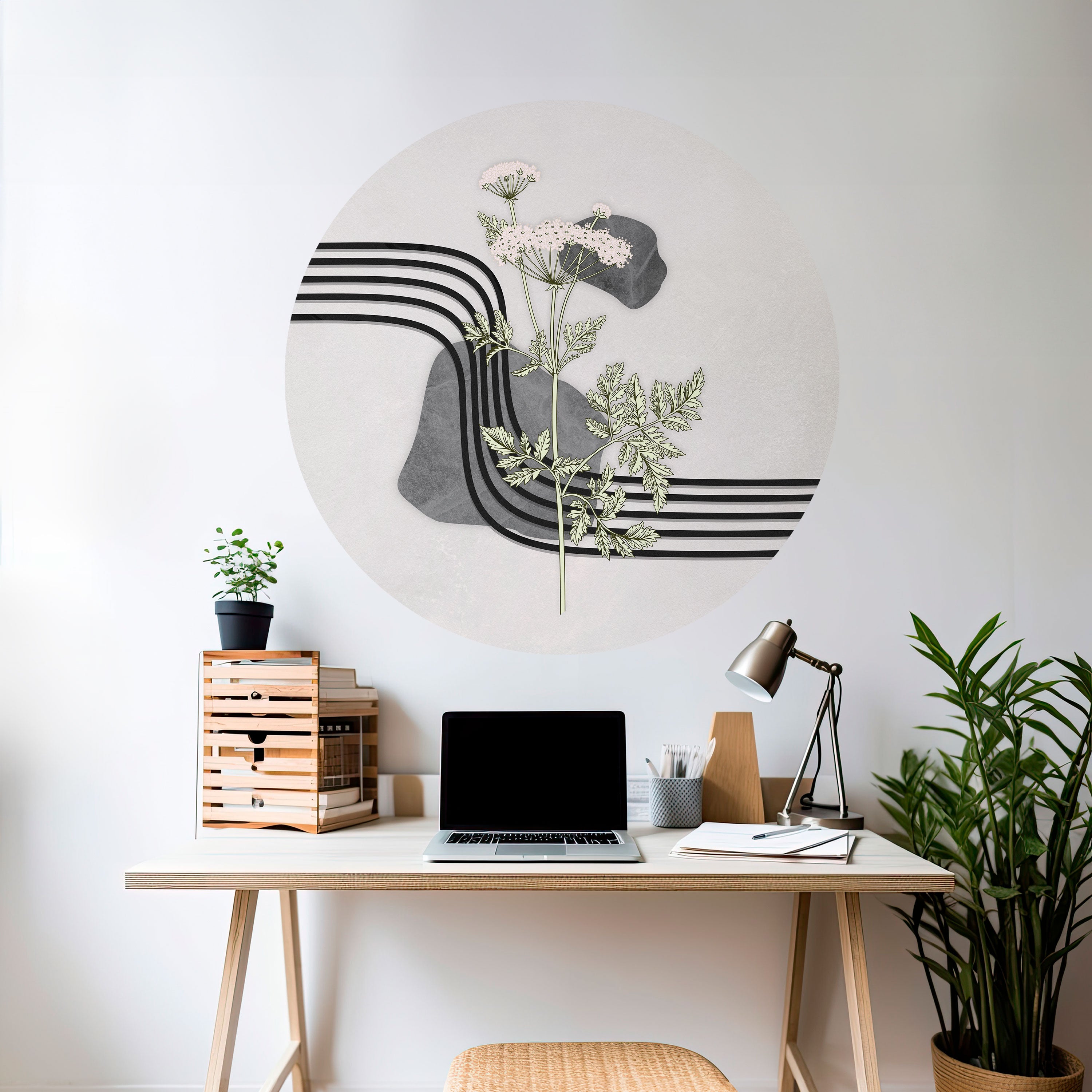 HERACLEUM ARRAY Naklejka okrągła