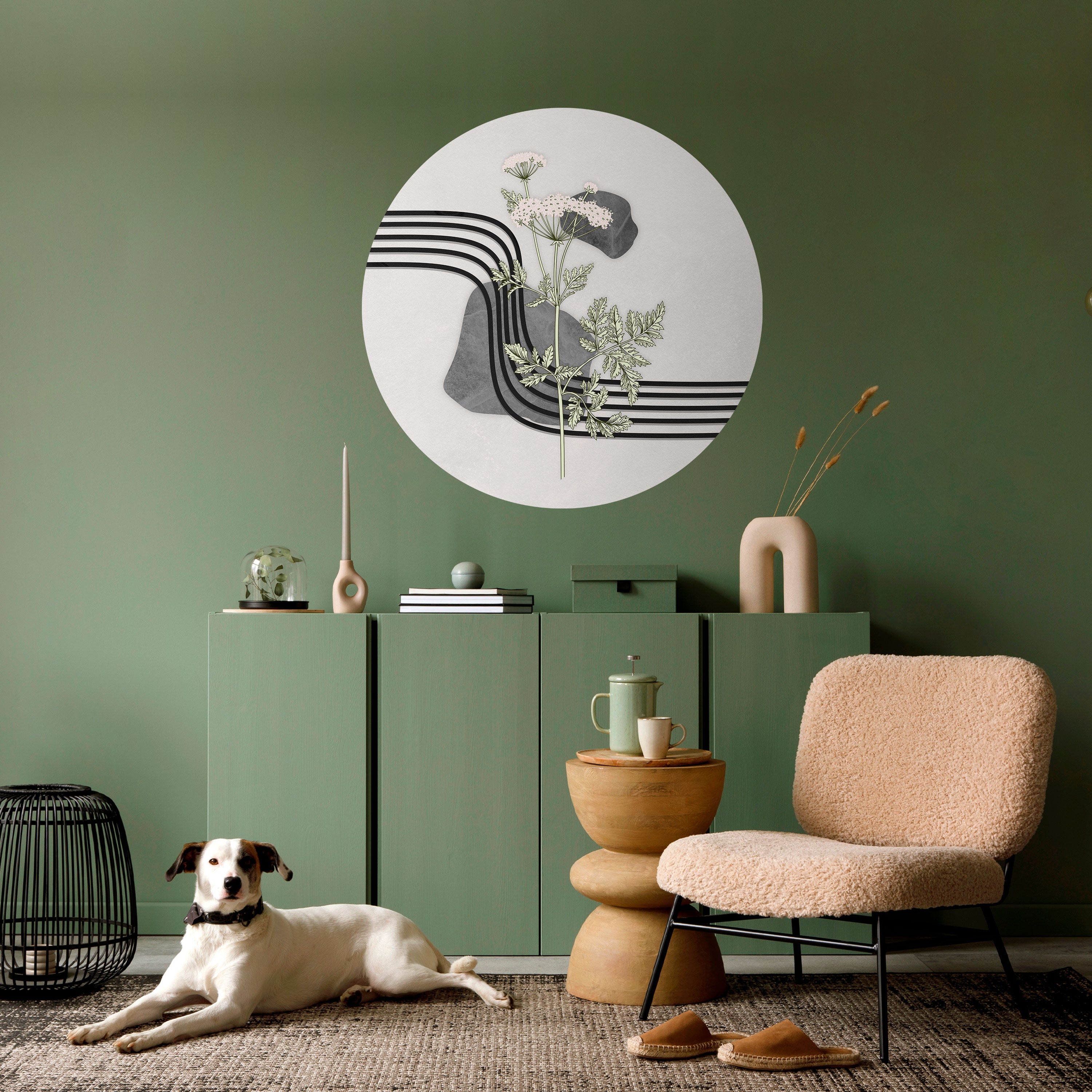 HERACLEUM ARRAY Naklejka okrągła