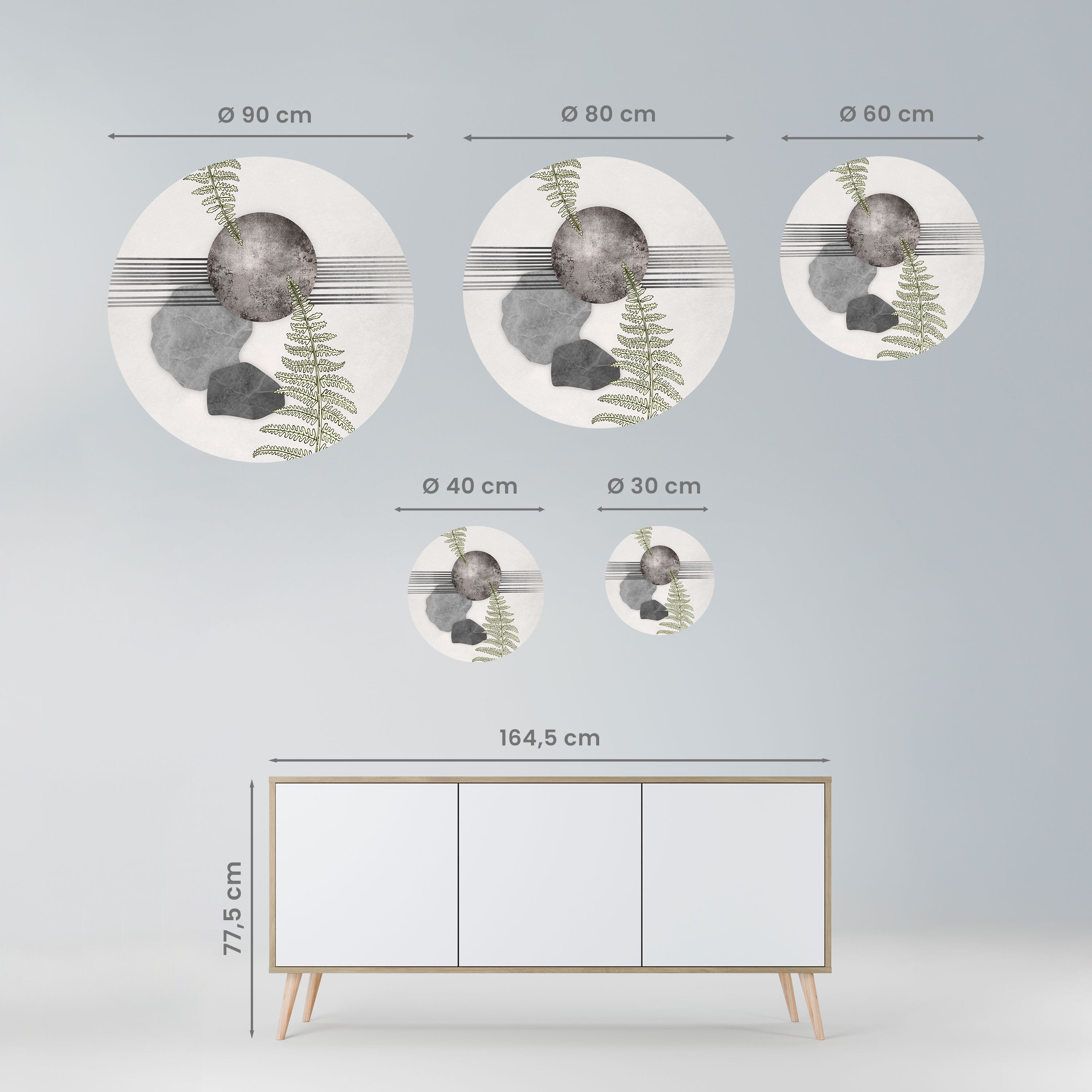 FERN MELANCHOLY Naklejka okrągła