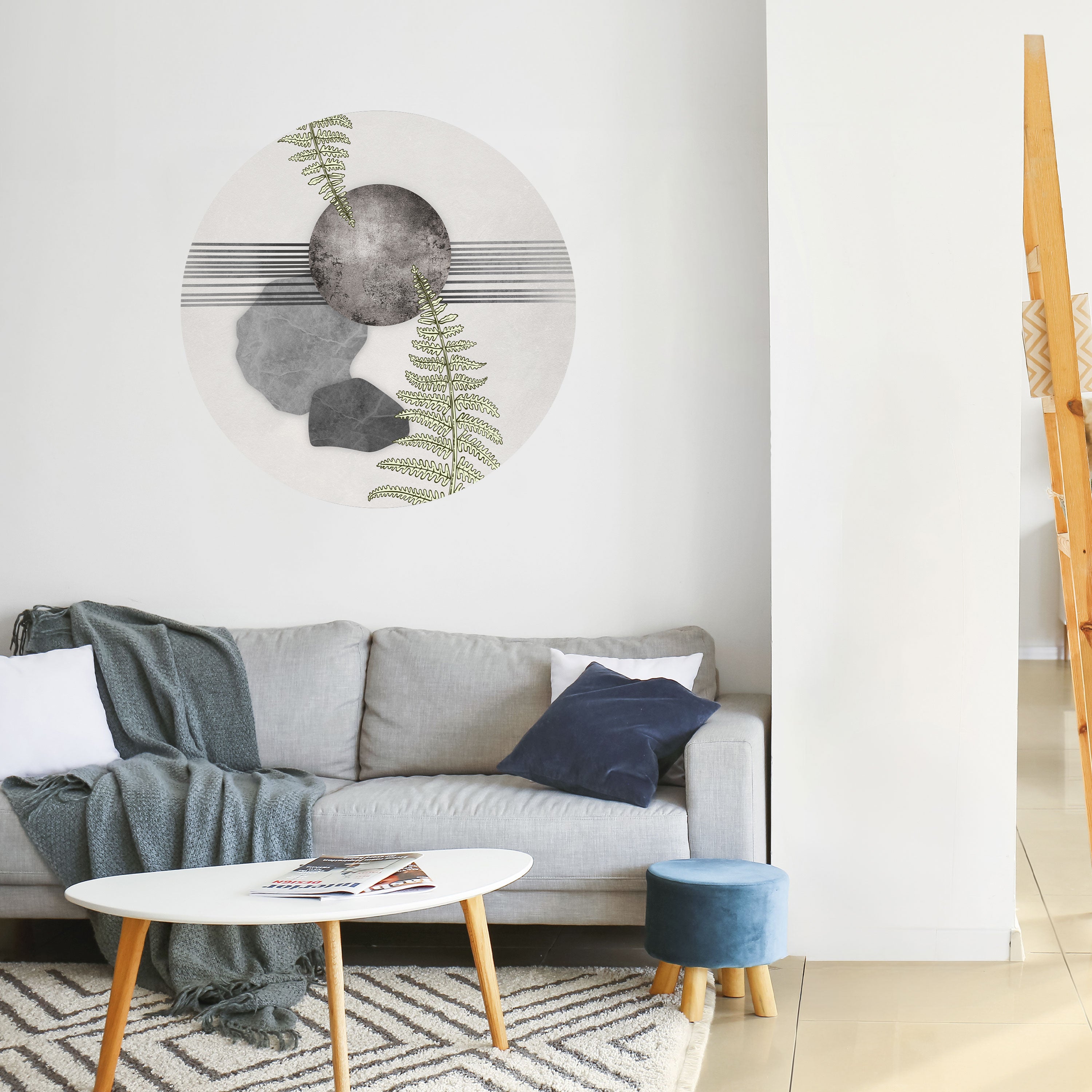 FERN MELANCHOLY Naklejka okrągła