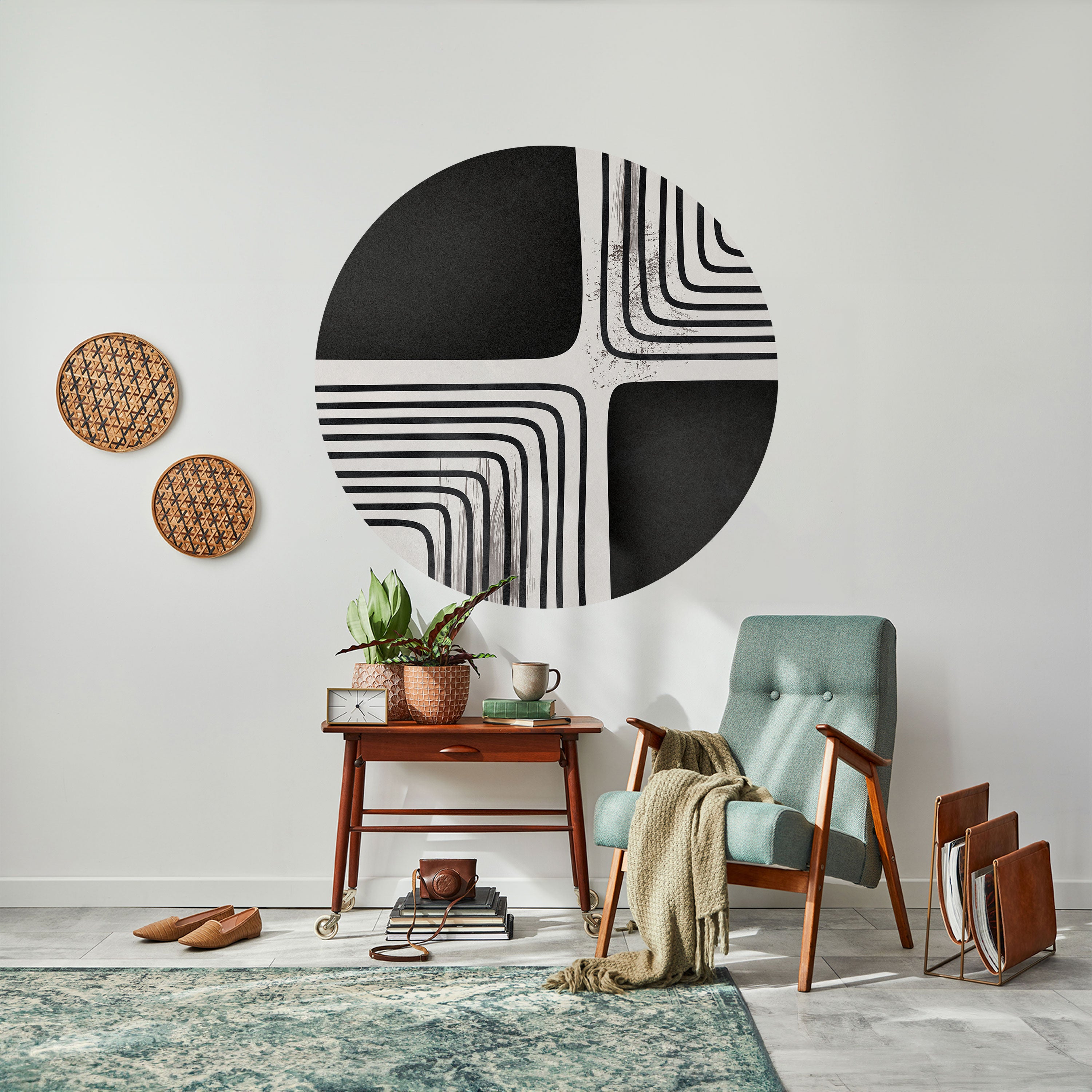 DARKSIDE OF THE LINE Naklejka okrągła