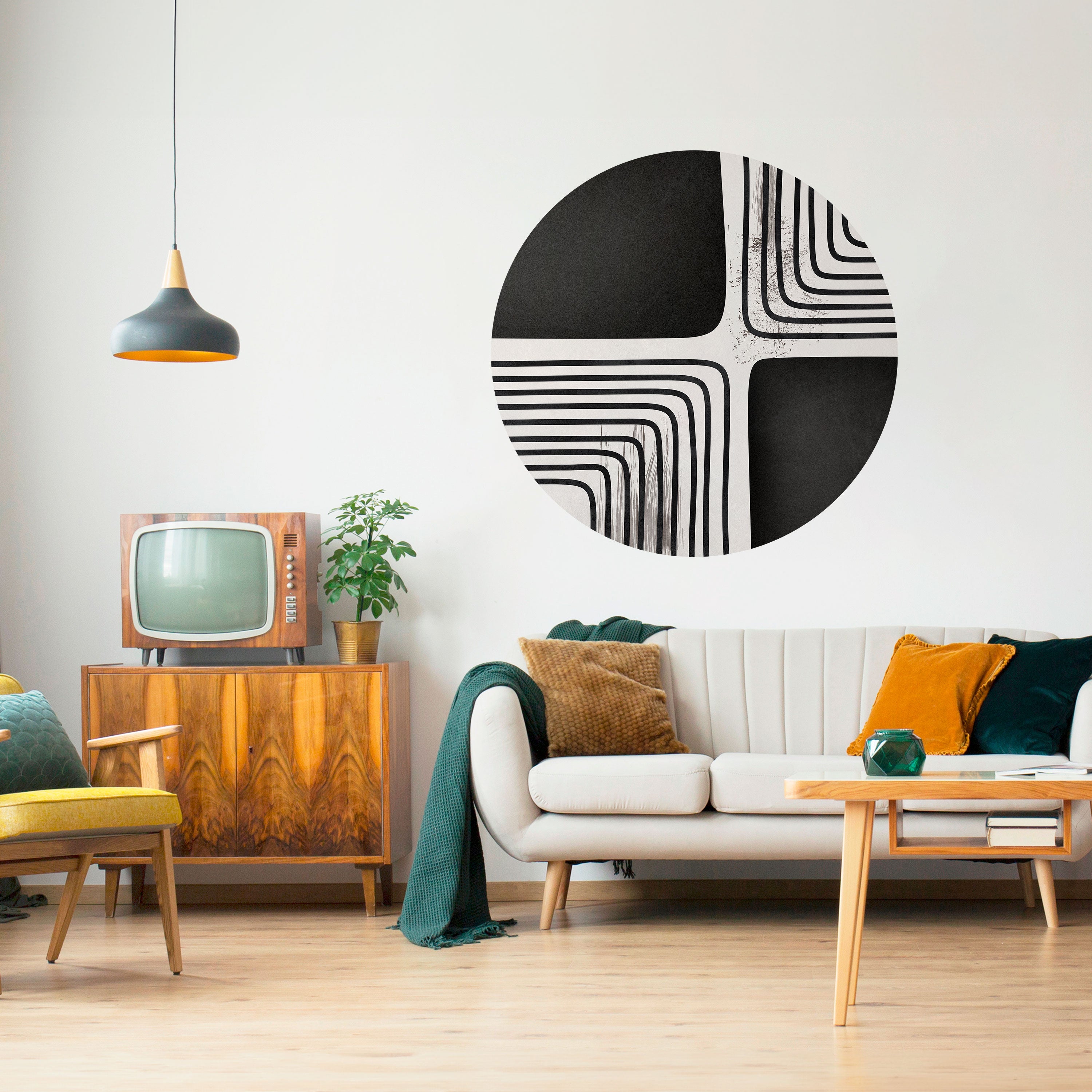 DARKSIDE OF THE LINE Naklejka okrągła