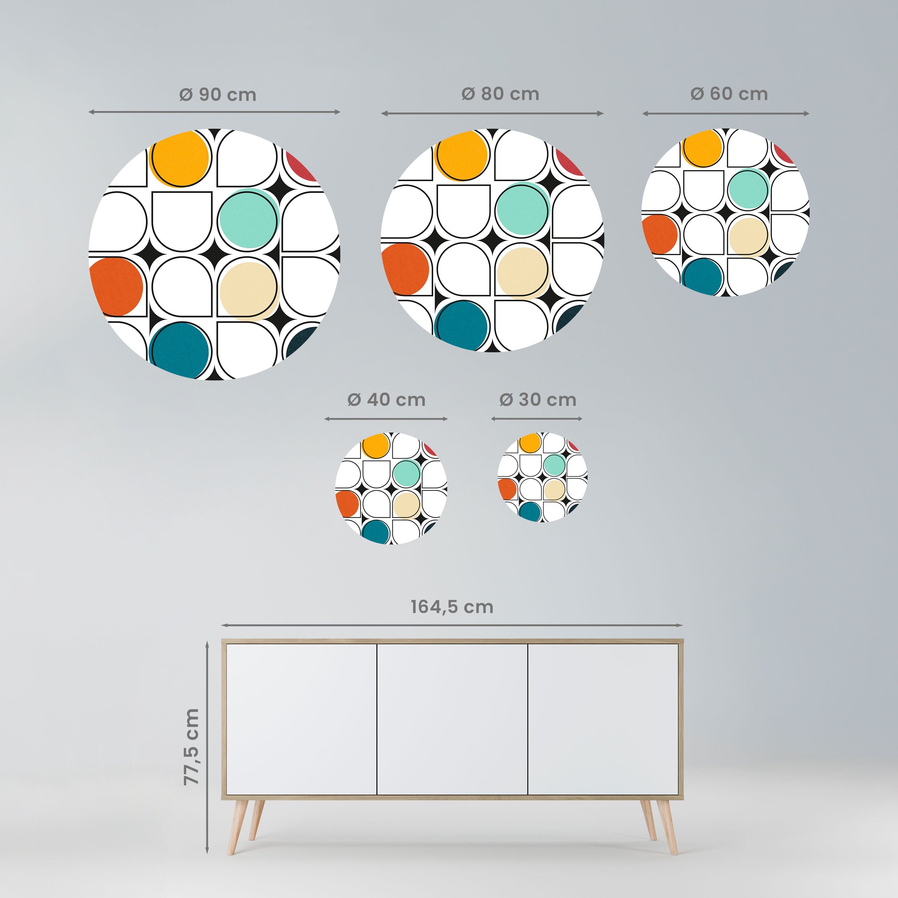 HUE HARMONY Naklejka okrągła