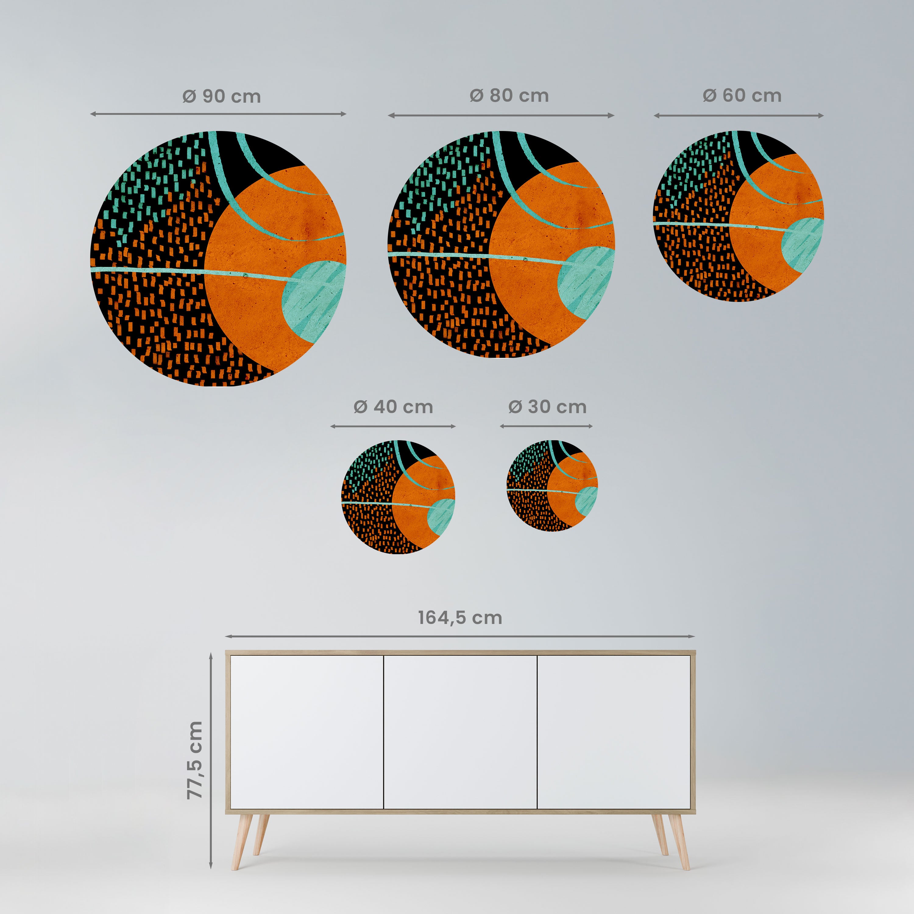 GEODE GLIMMER Naklejka okrągła