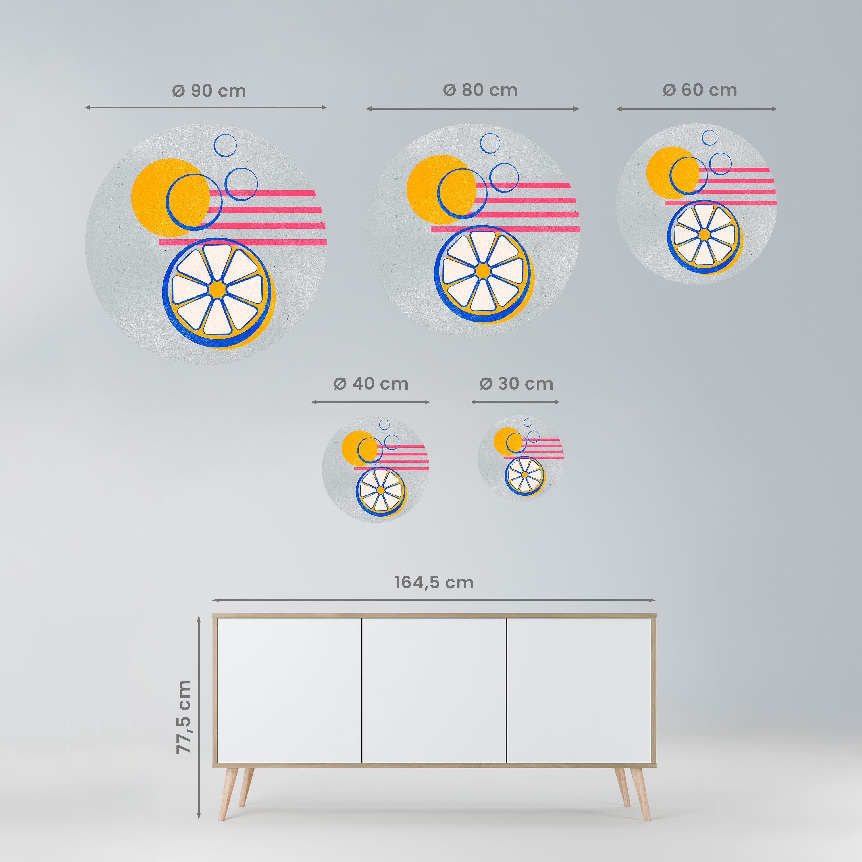 CITRUS SPARK Naklejka okrągła