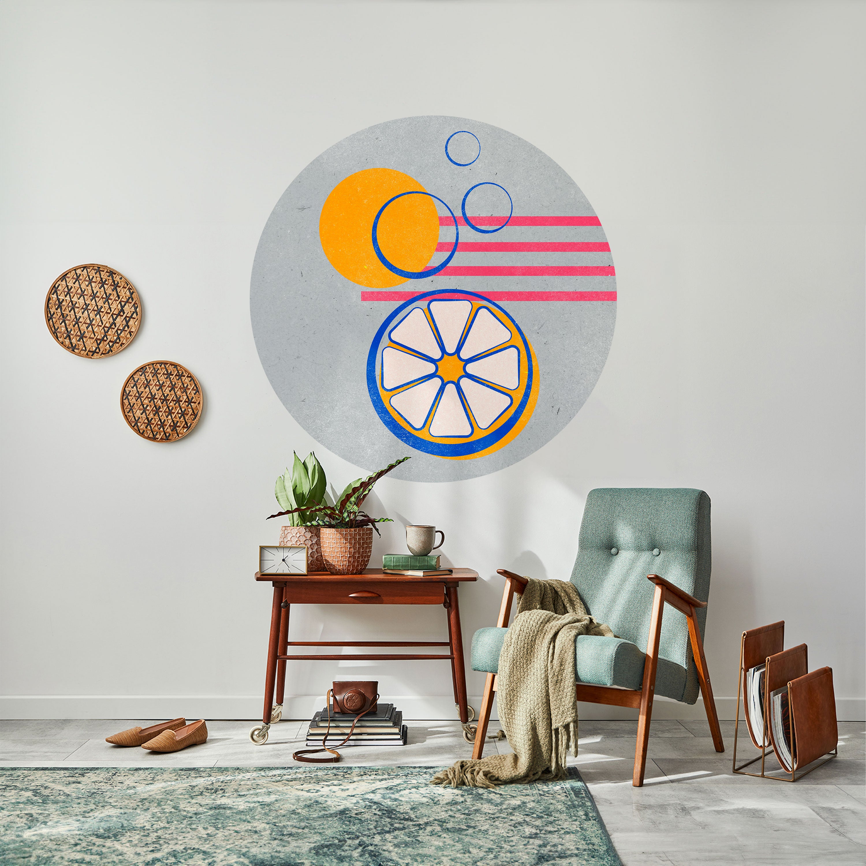 CITRUS SPARK Naklejka okrągła