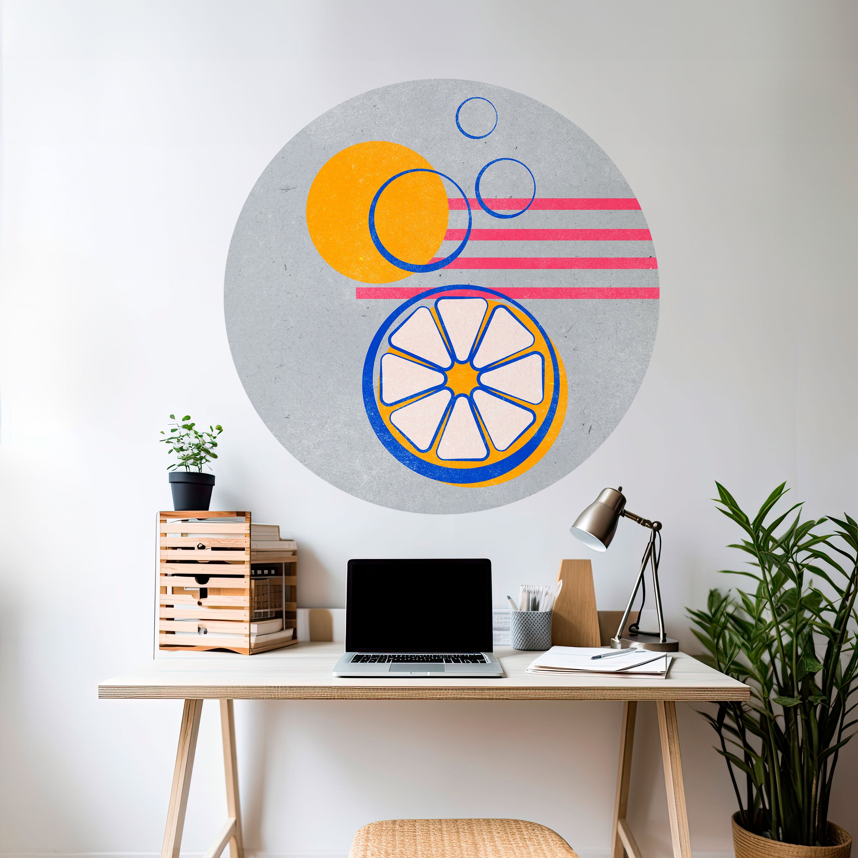 CITRUS SPARK Naklejka okrągła