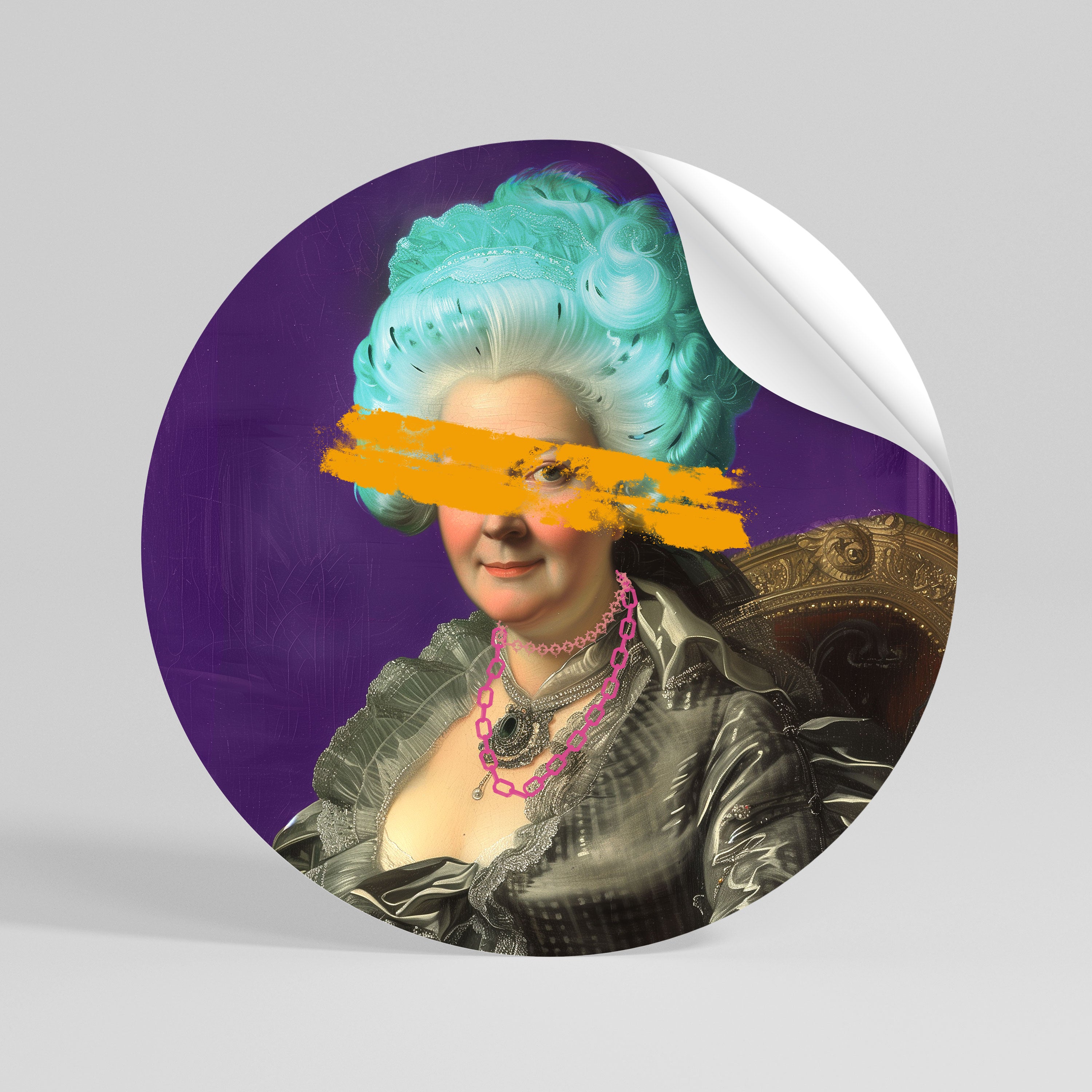 BAROQUE CHIC Naklejka okrągła