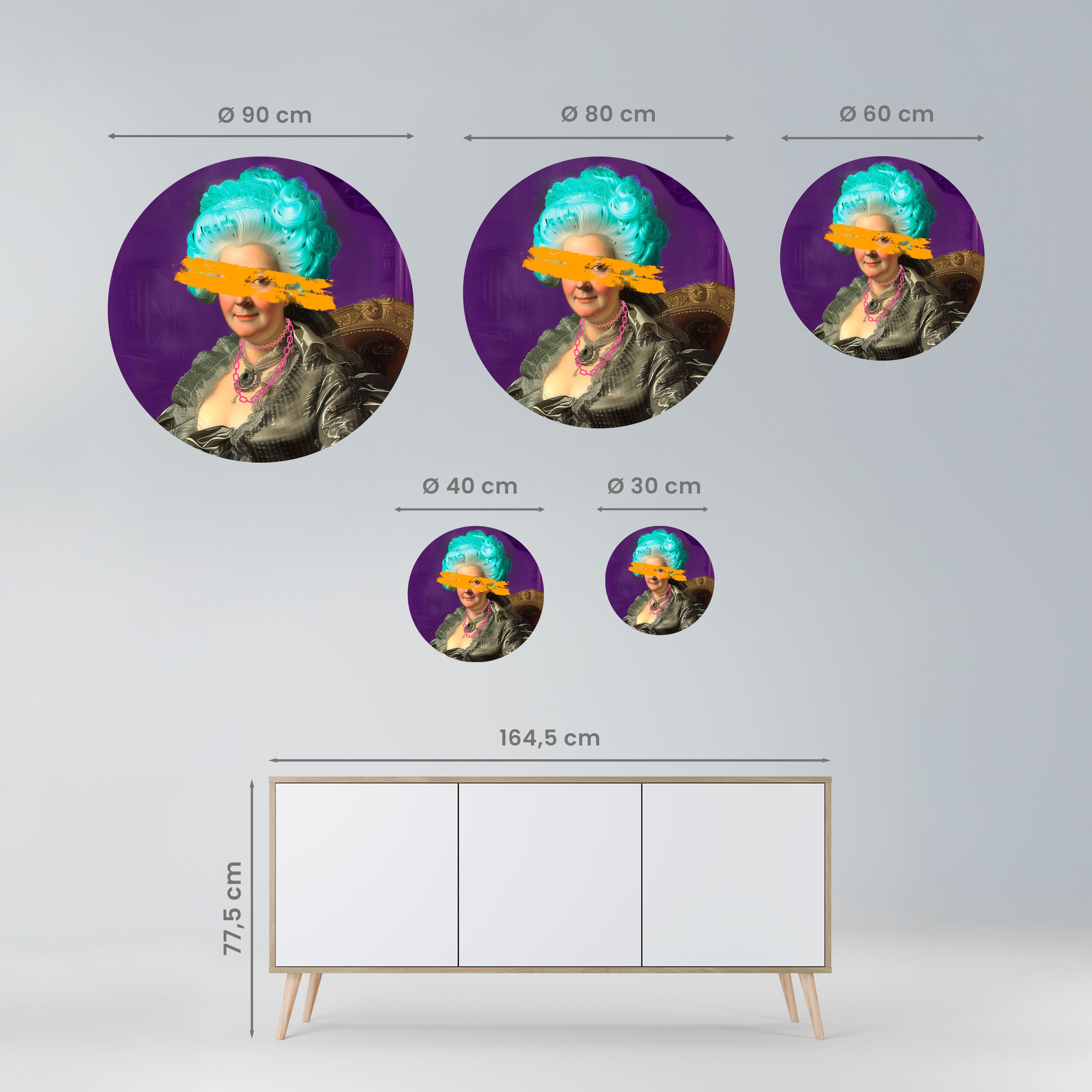 BAROQUE CHIC Naklejka okrągła