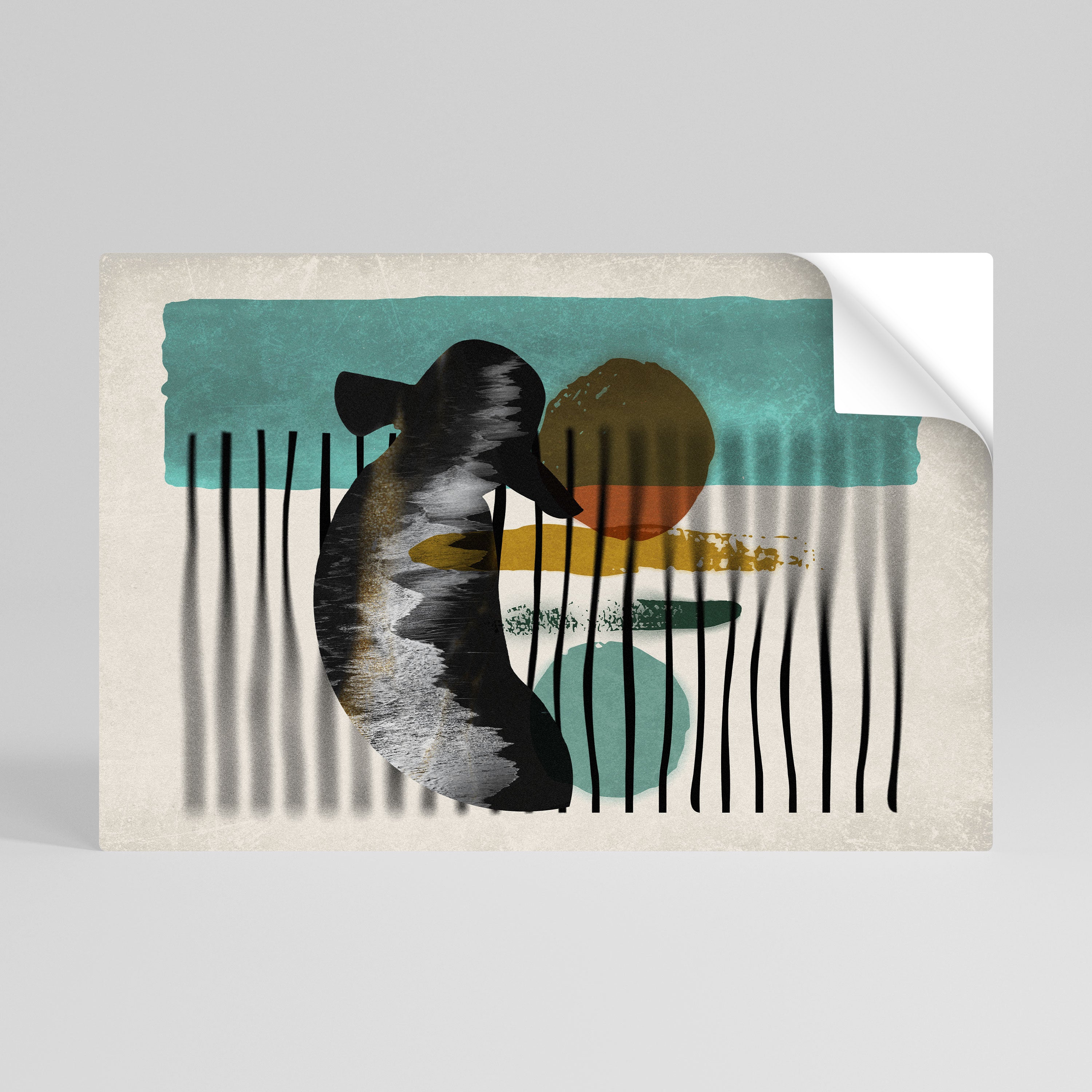 INKWELL TURQOISE Naklejka/Plakat poziomy