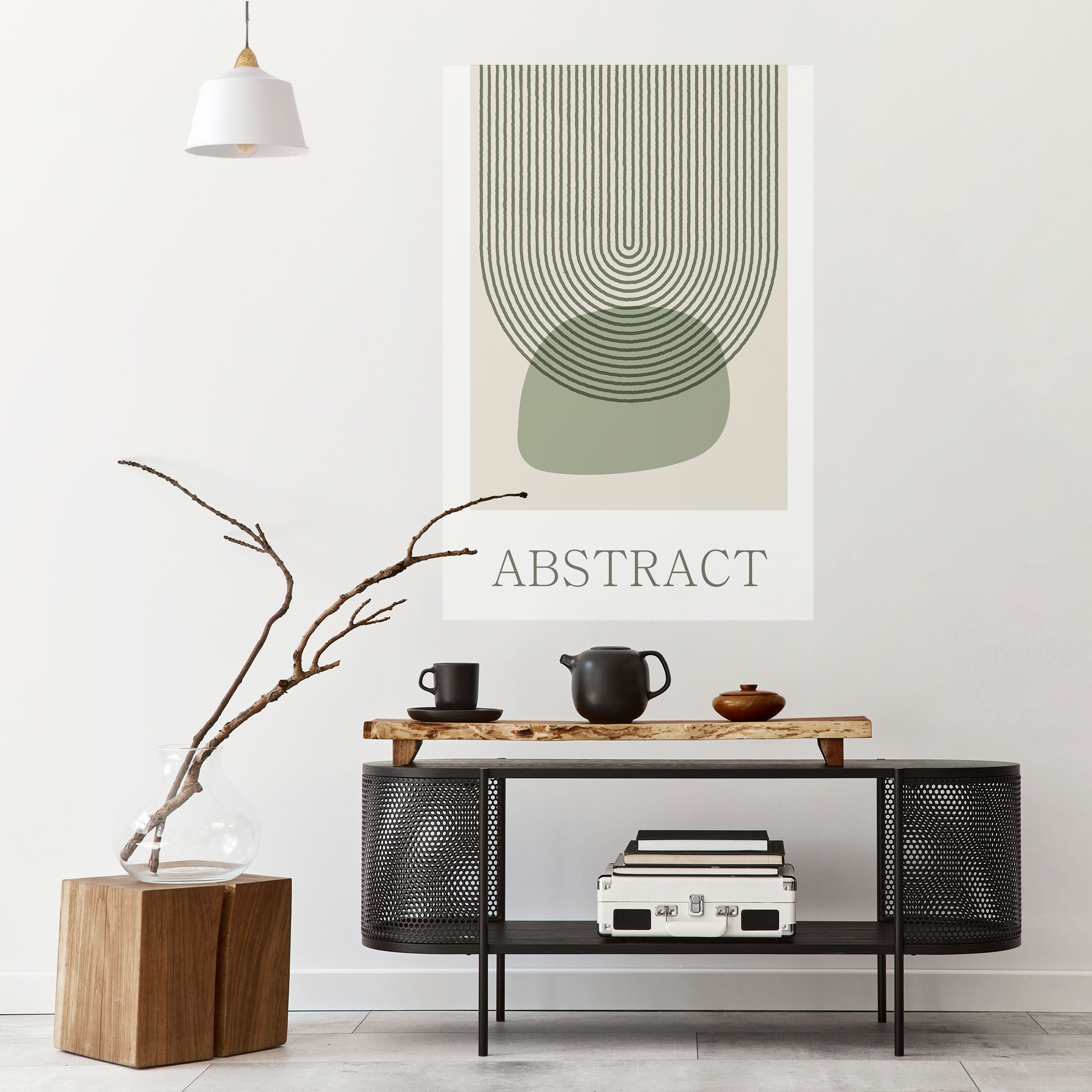 GREEN ABSTRACT Naklejka/Plakat pionowy