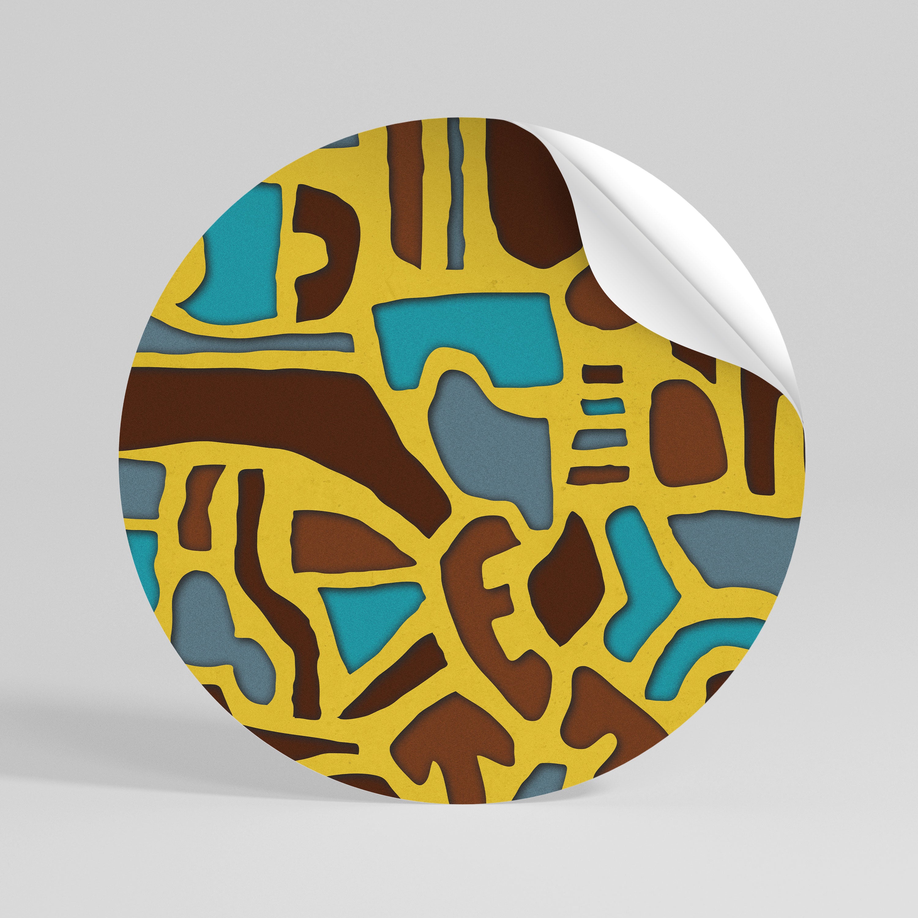 ASSYMETRICAL HARMONY Naklejka okrągła