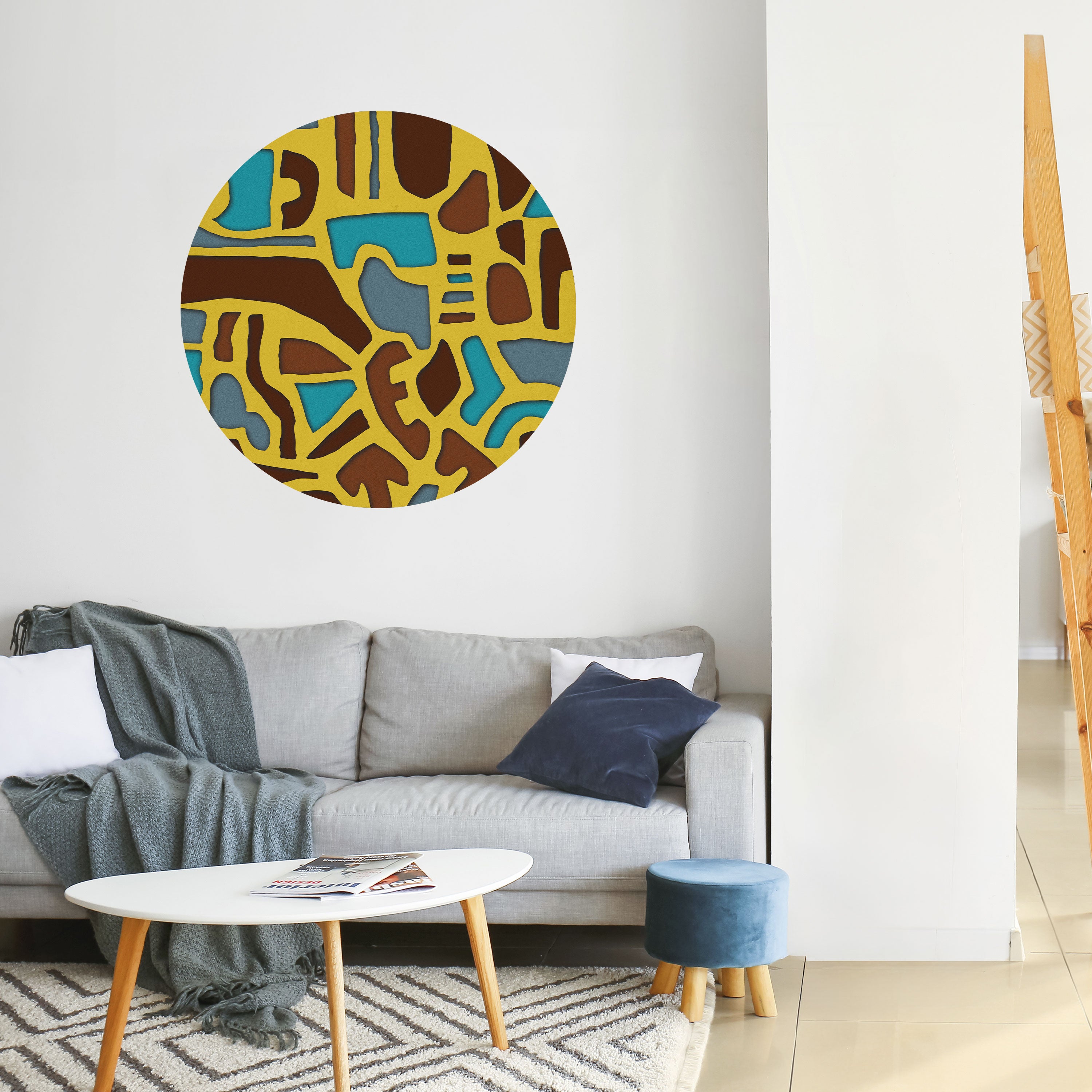 ASSYMETRICAL HARMONY Naklejka okrągła