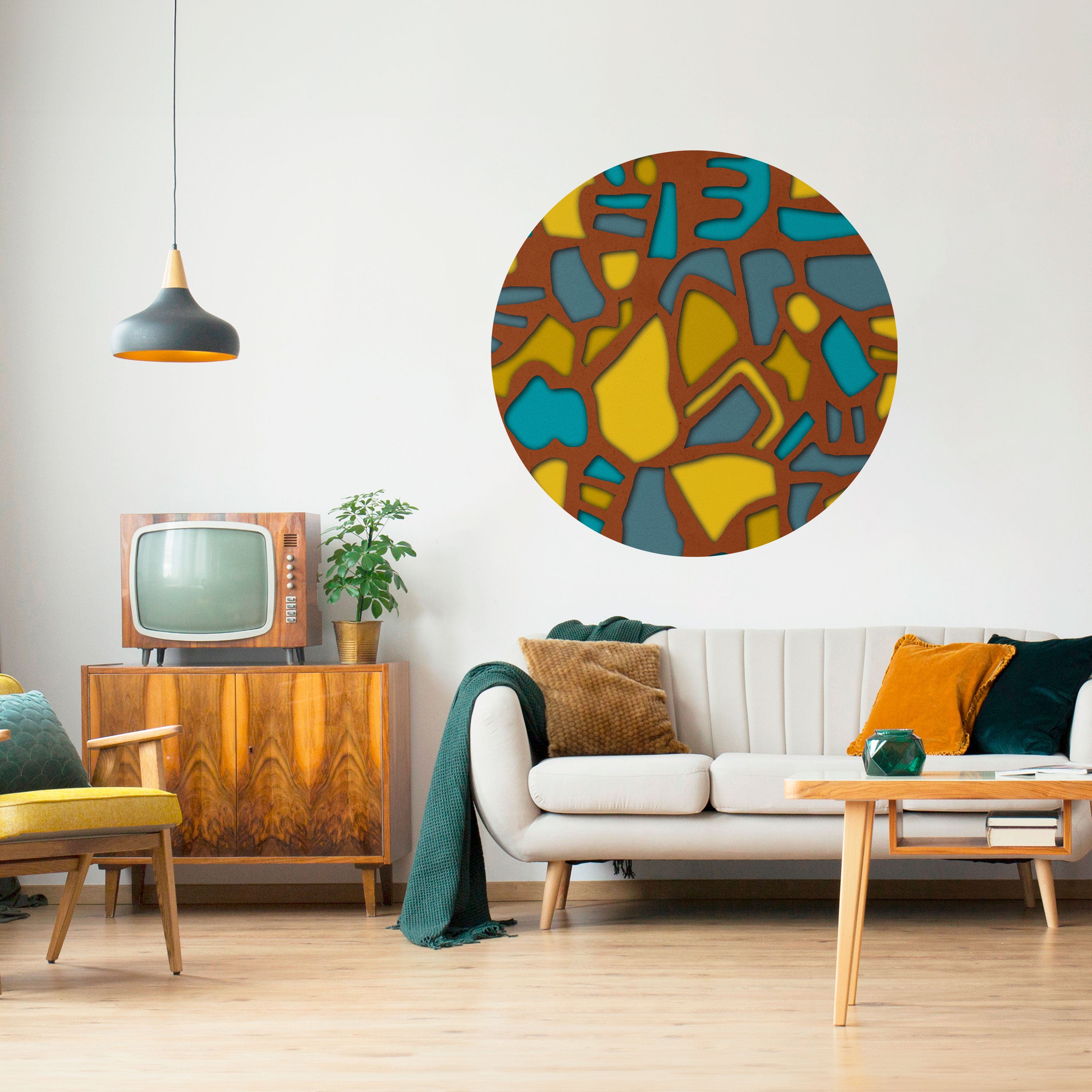 FORM SHUFFLE Naklejka okrągła