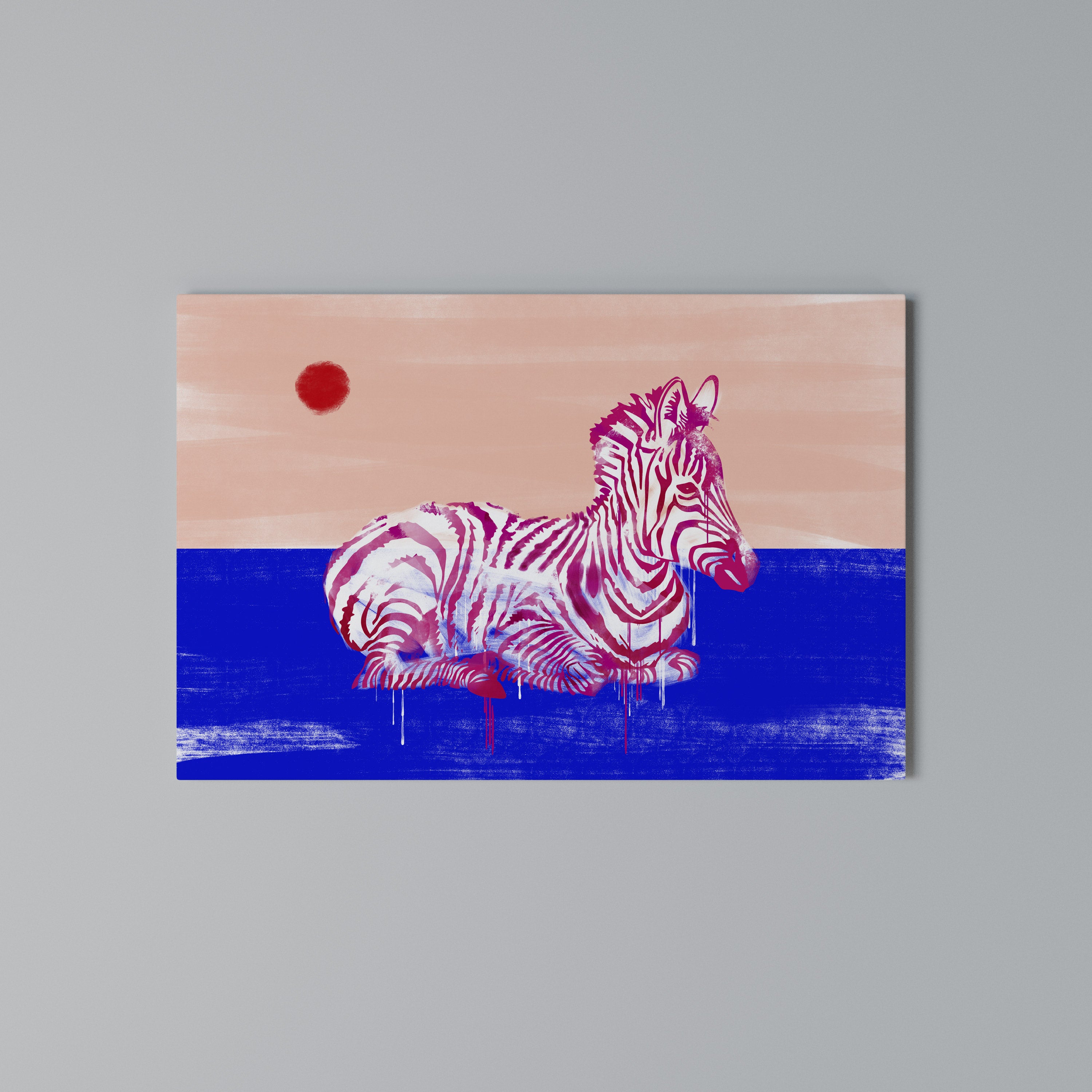 FANCIFUL ZEBRA Poziomy obraz na płótnie