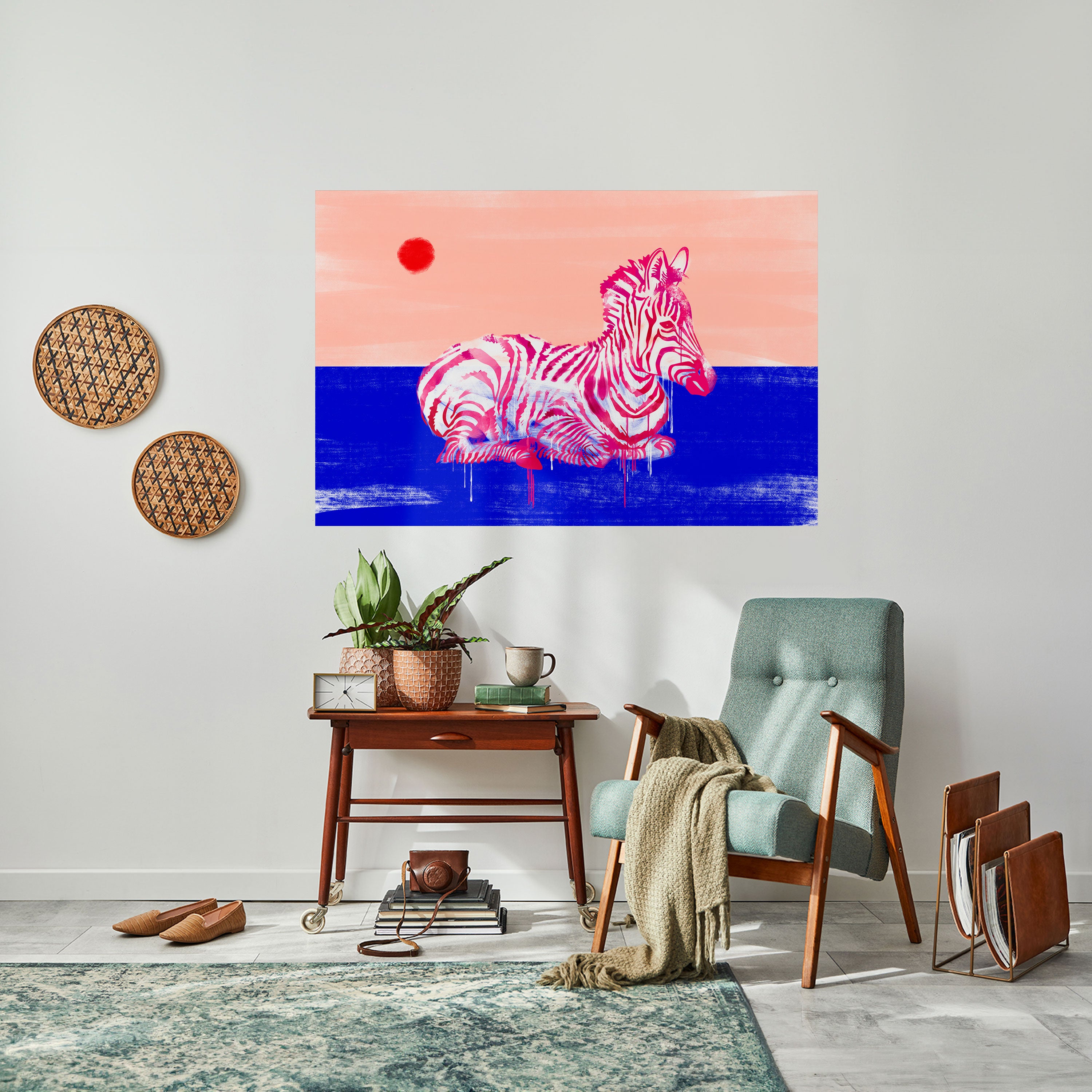 FANCIFUL ZEBRA Naklejka/Plakat poziomy