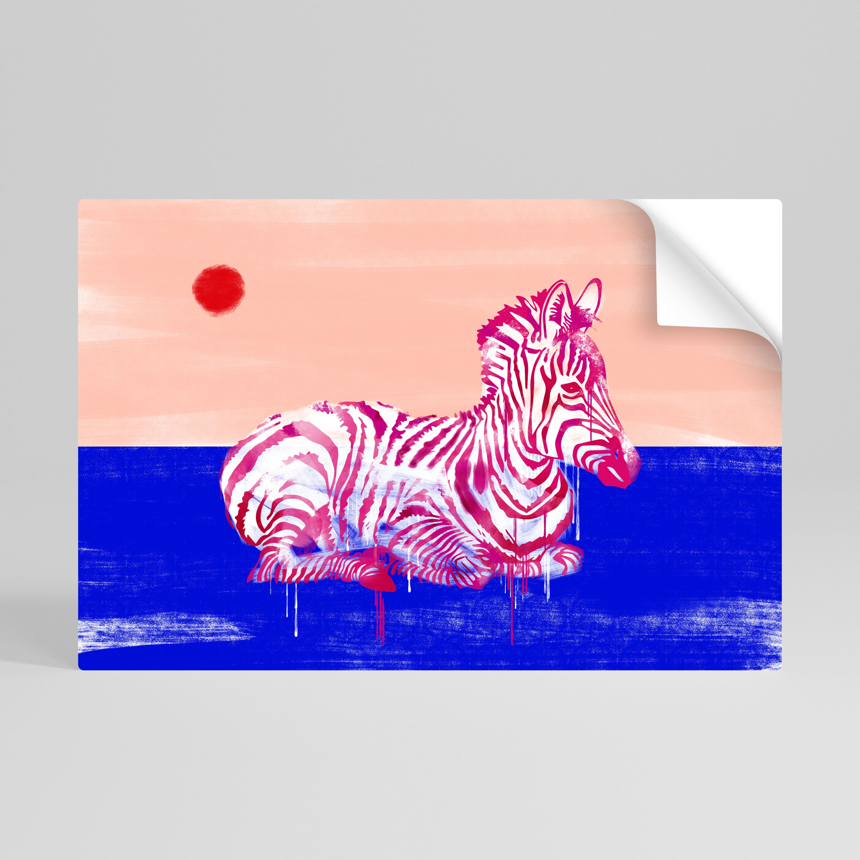 FANCIFUL ZEBRA Naklejka/Plakat poziomy