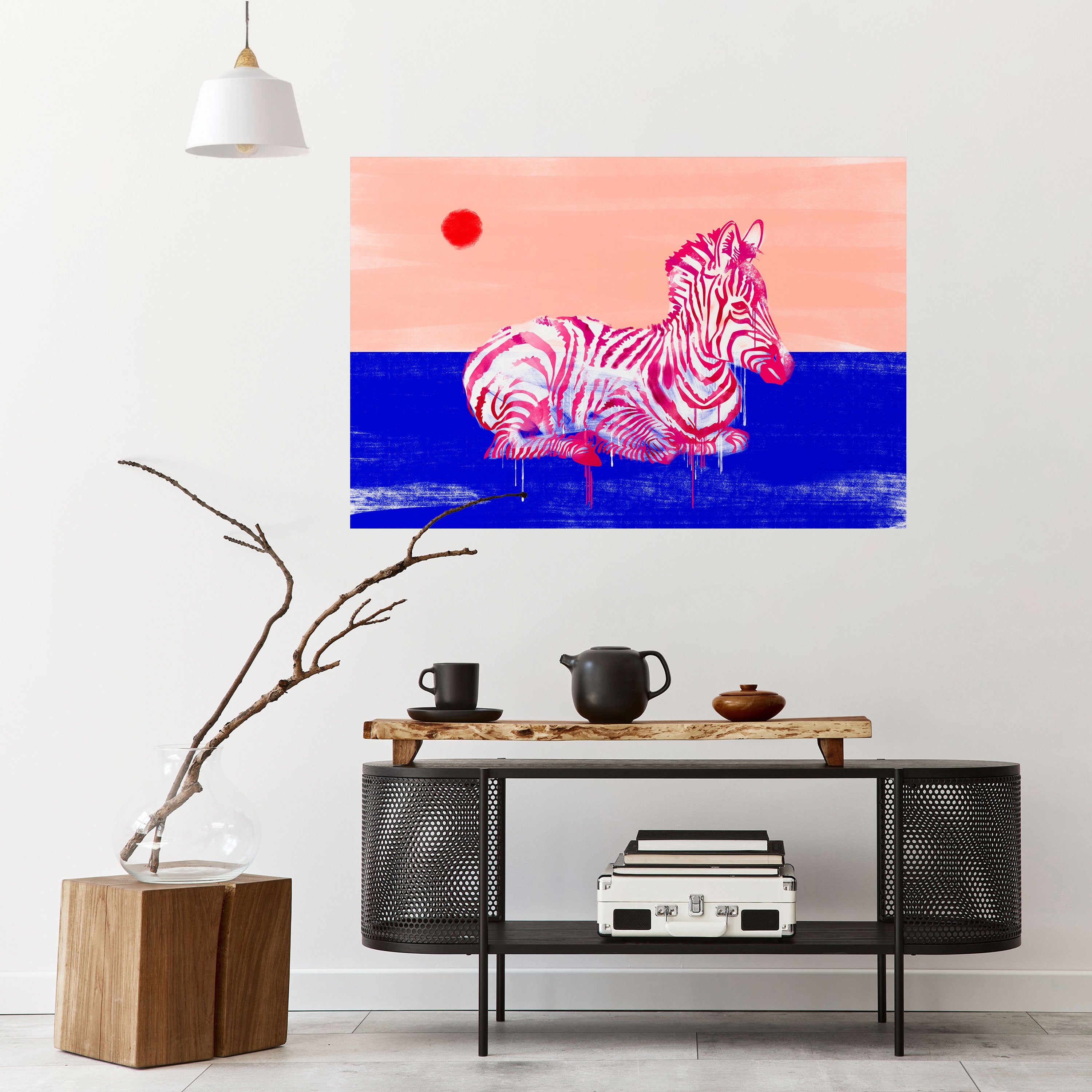 FANCIFUL ZEBRA Naklejka/Plakat poziomy