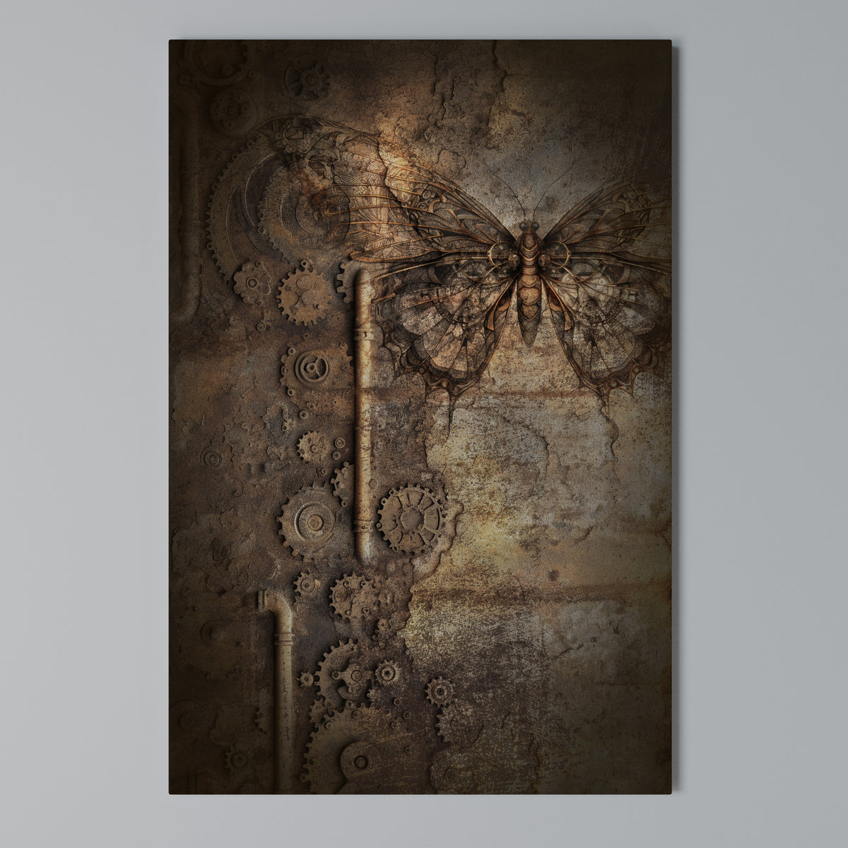 MECHANICAL BUTTERFLY Pionowy obraz na płótnie
