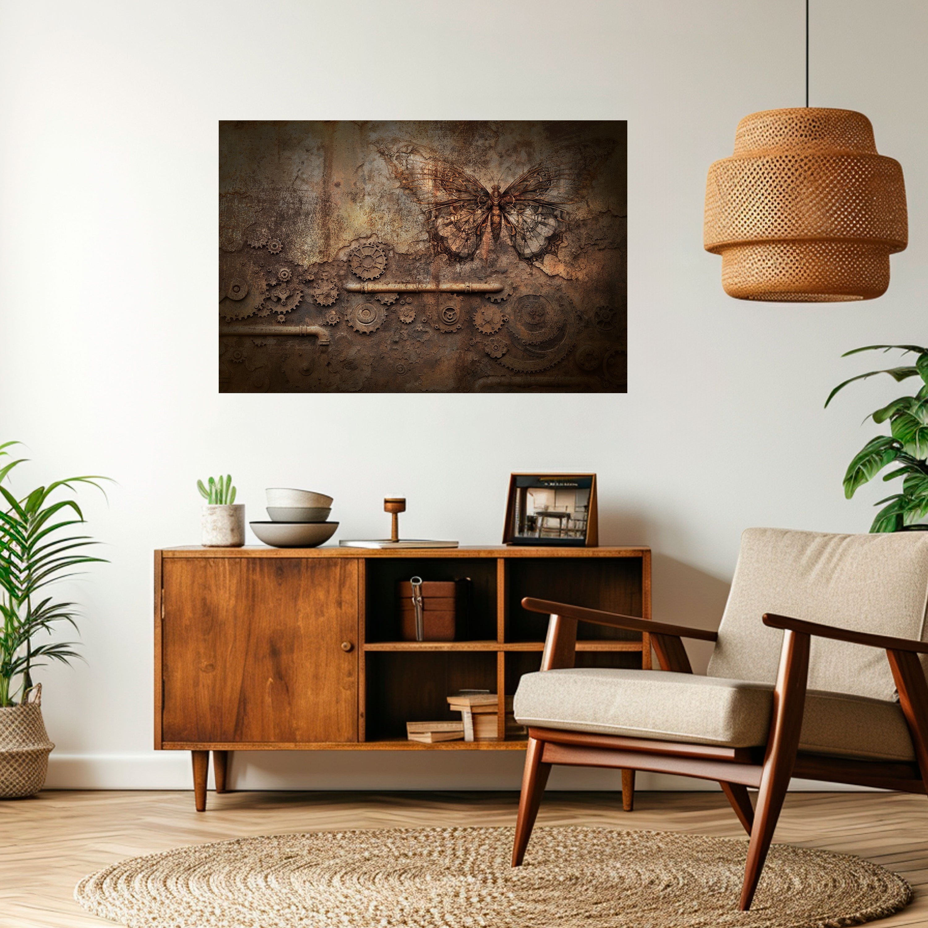 MECHANICAL BUTTERFLY Naklejka/Plakat poziomy