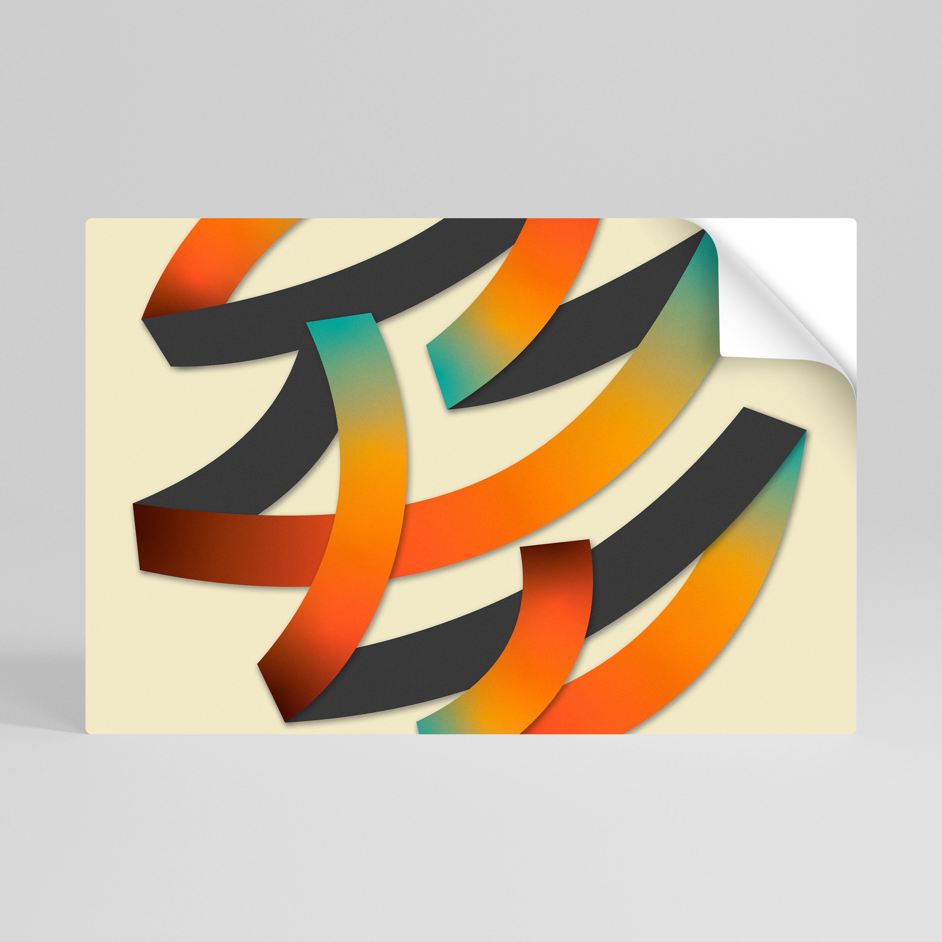 RIBBON REVERIE Naklejka/Plakat poziomy