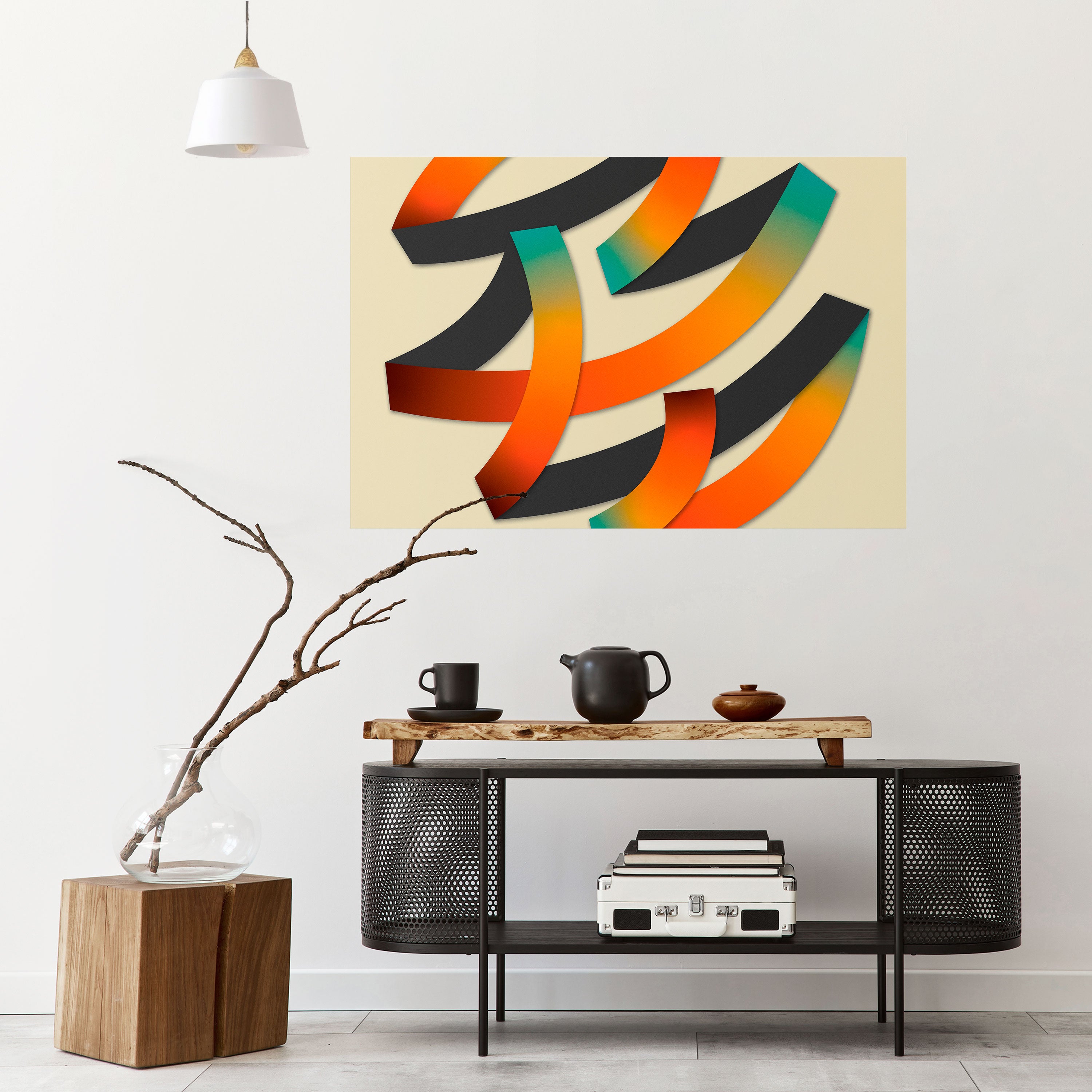 RIBBON REVERIE Naklejka/Plakat poziomy