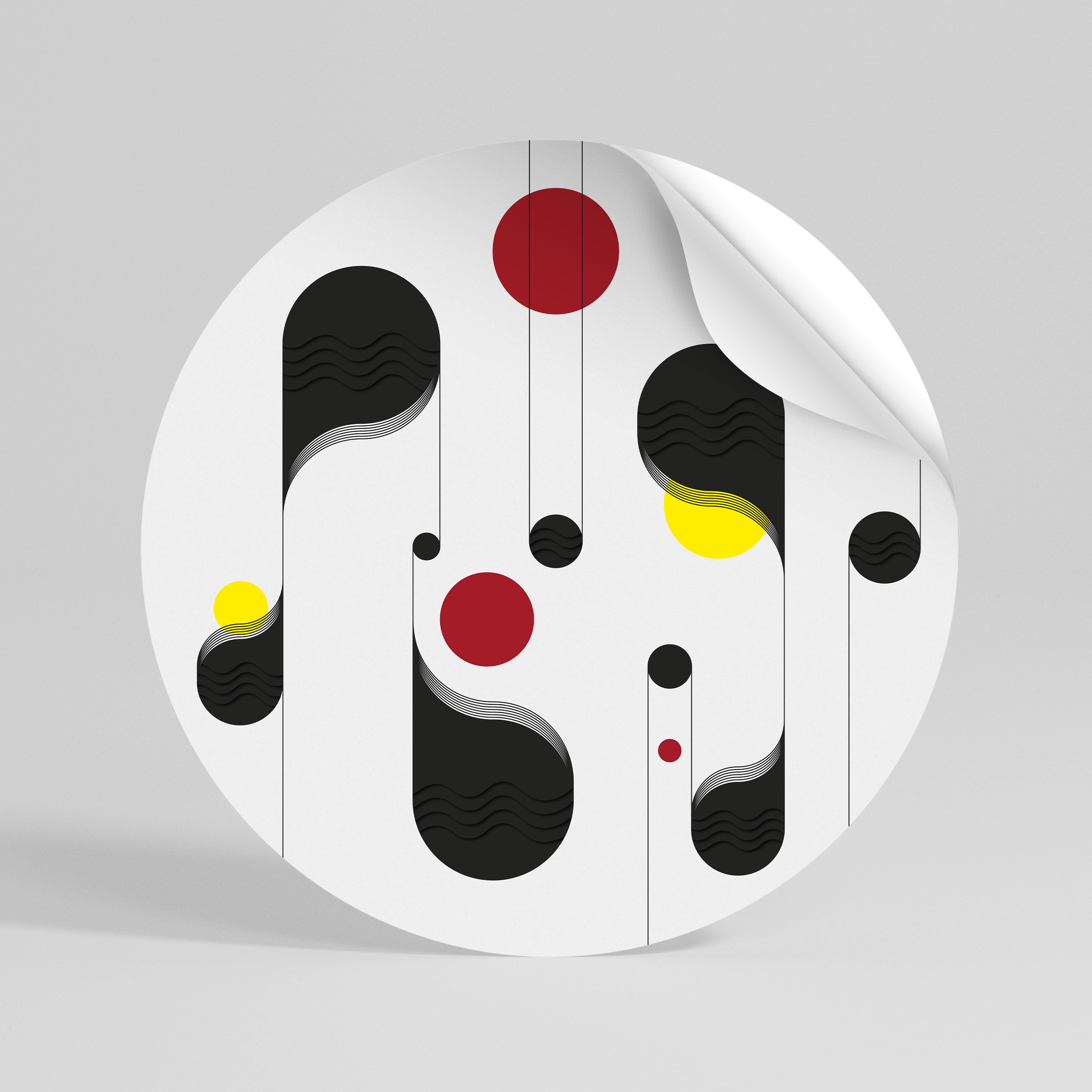 DOT-TO-DOT LULLABY Naklejka - okrągła