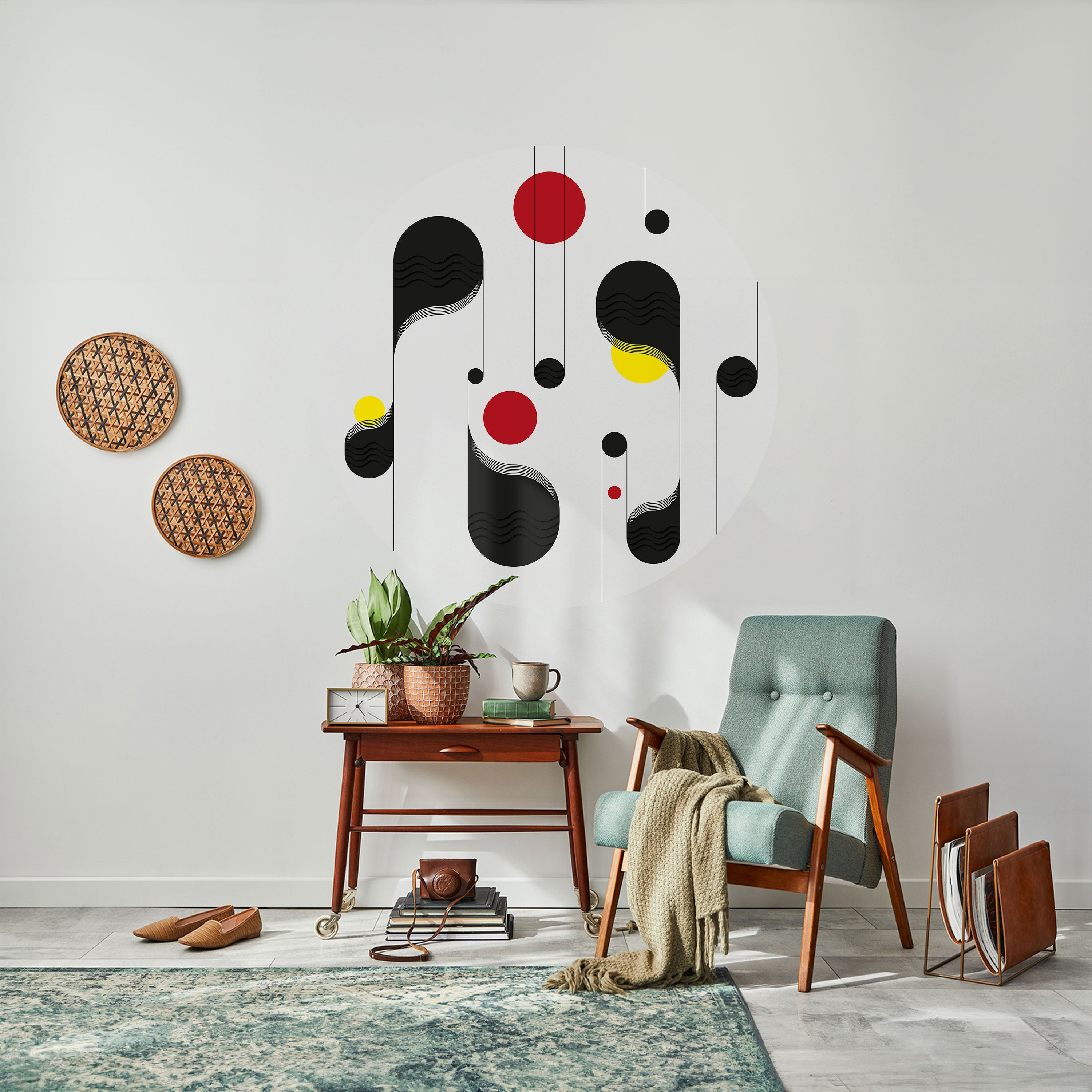 DOT-TO-DOT LULLABY Naklejka okrągła