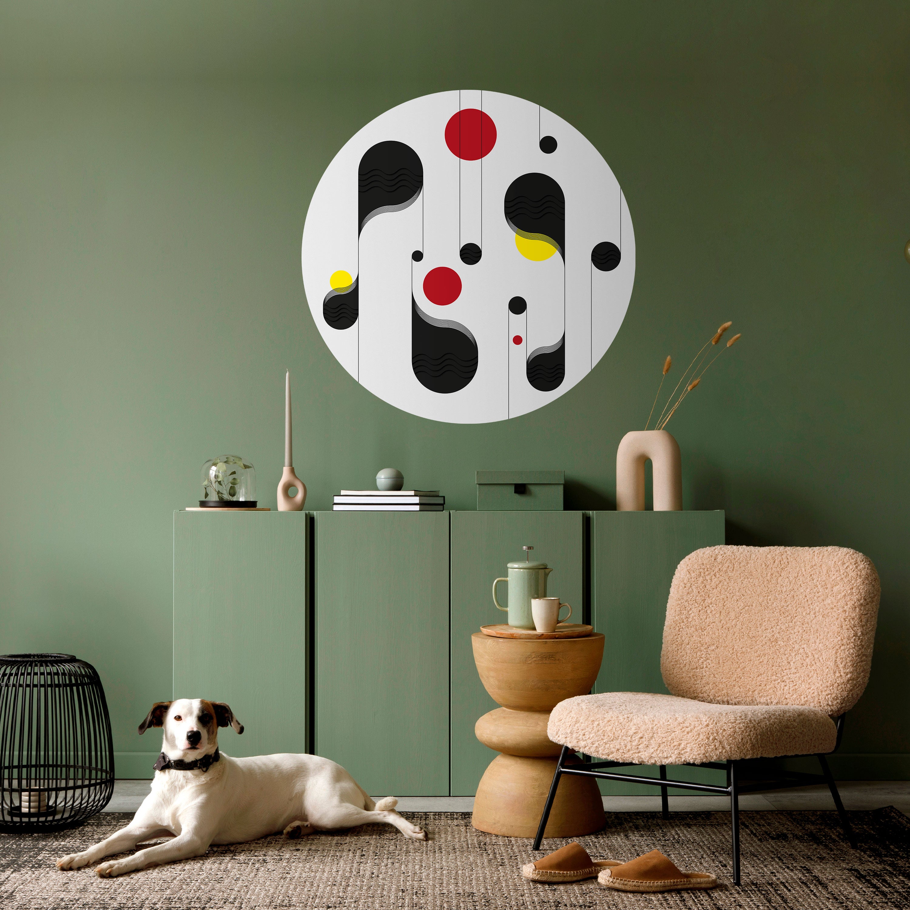 DOT-TO-DOT LULLABY Naklejka okrągła