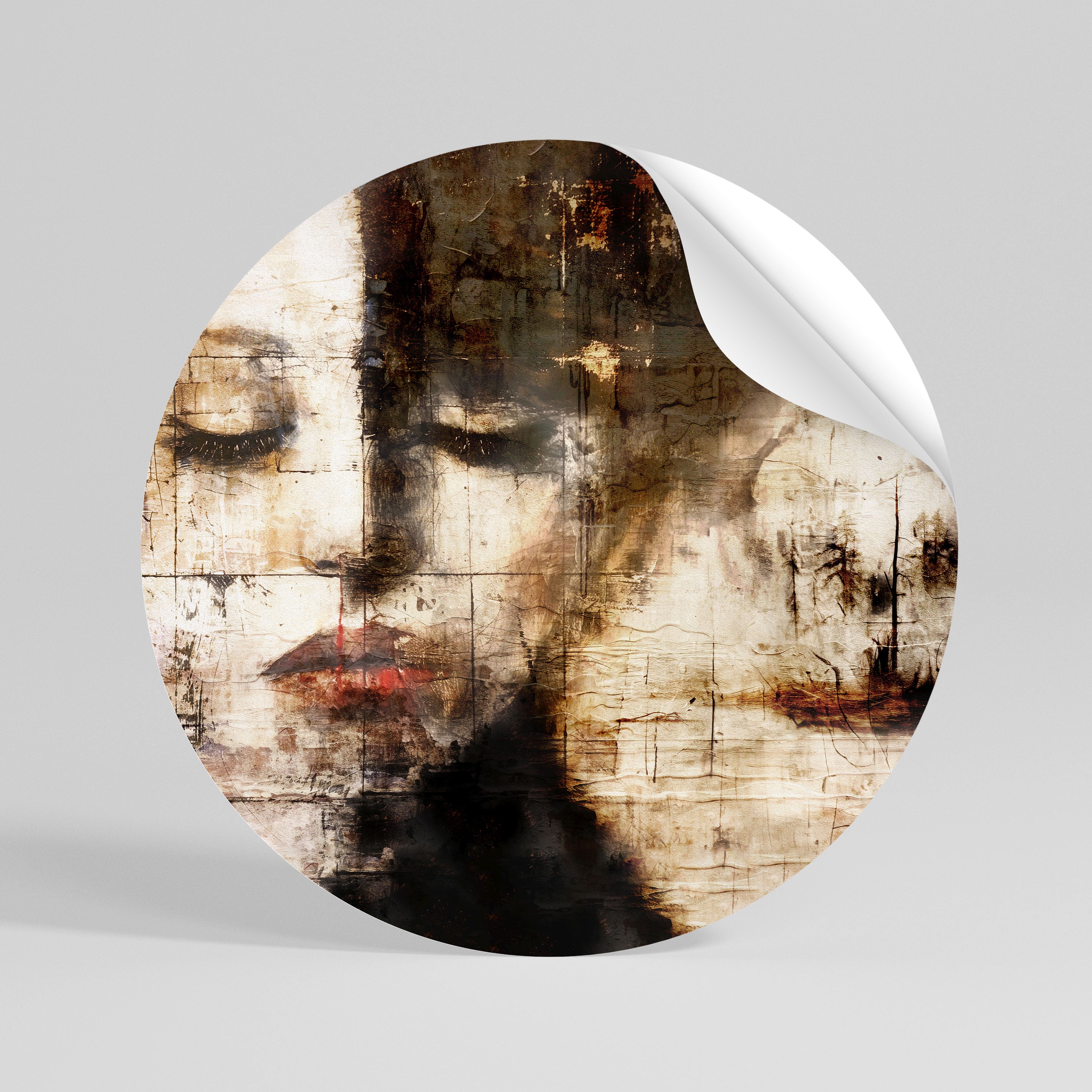 CAPTURED SERENITY Naklejka - okrągła