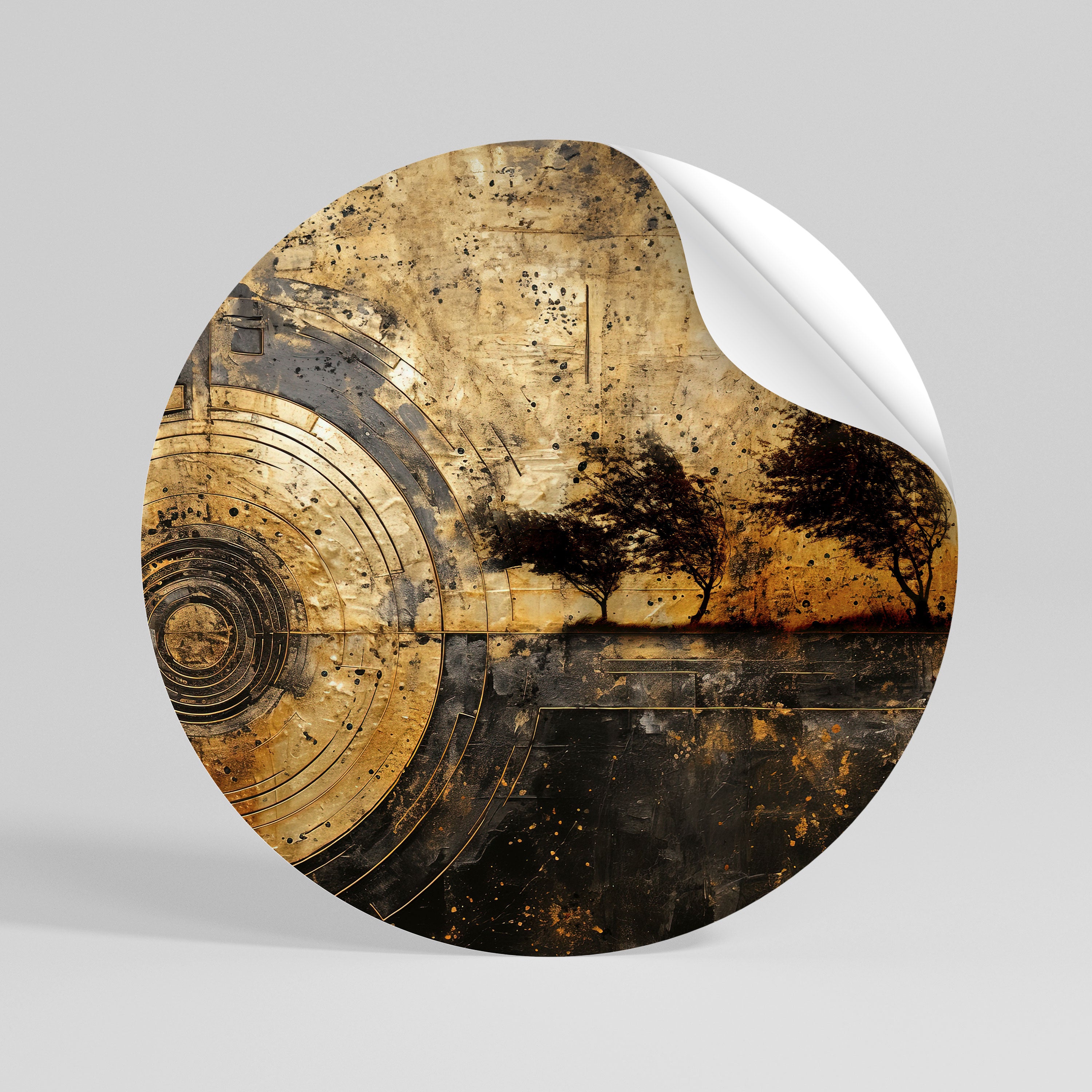 COPPERY EARTHQUAKE Naklejka okrągła