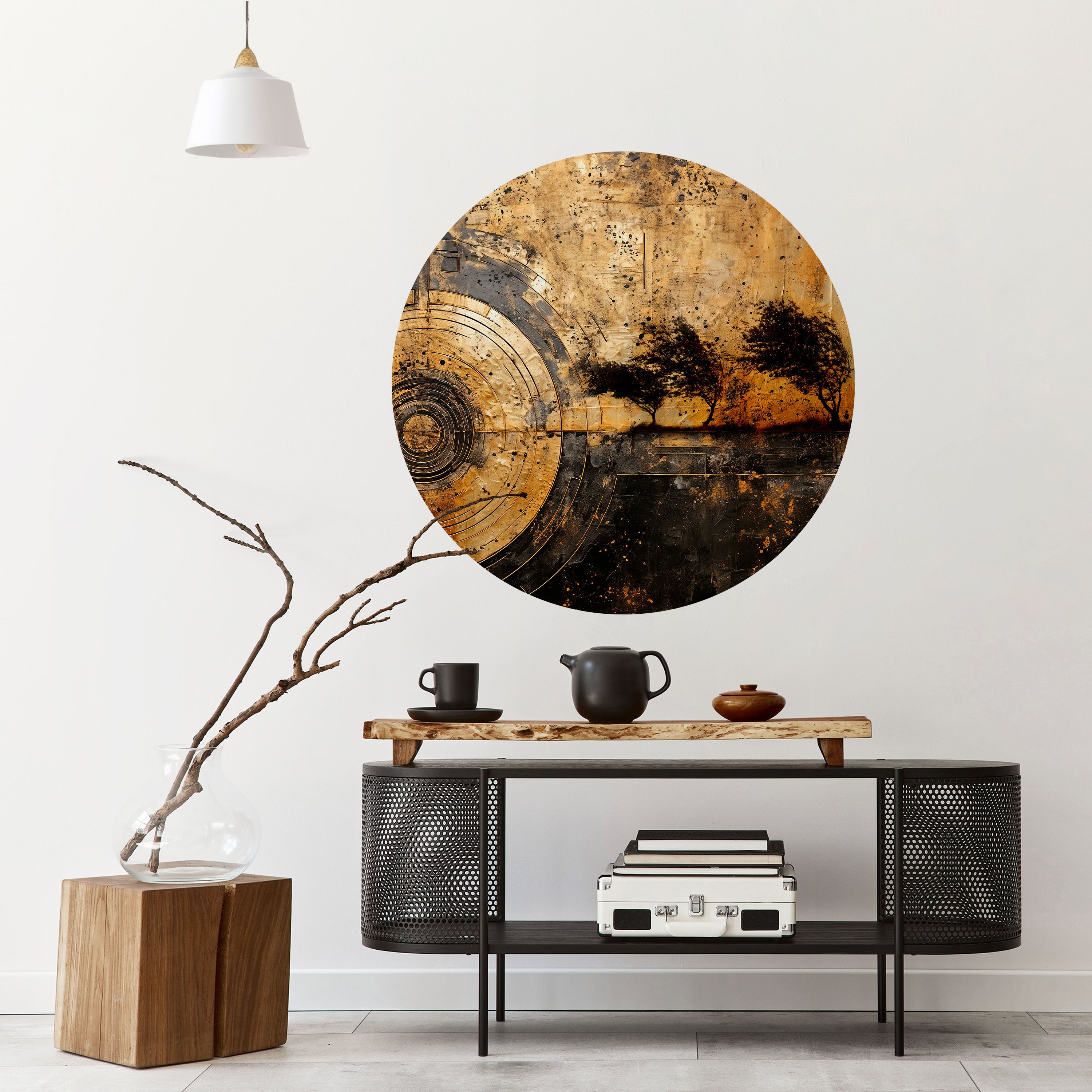 COPPERY EARTHQUAKE Naklejka okrągła