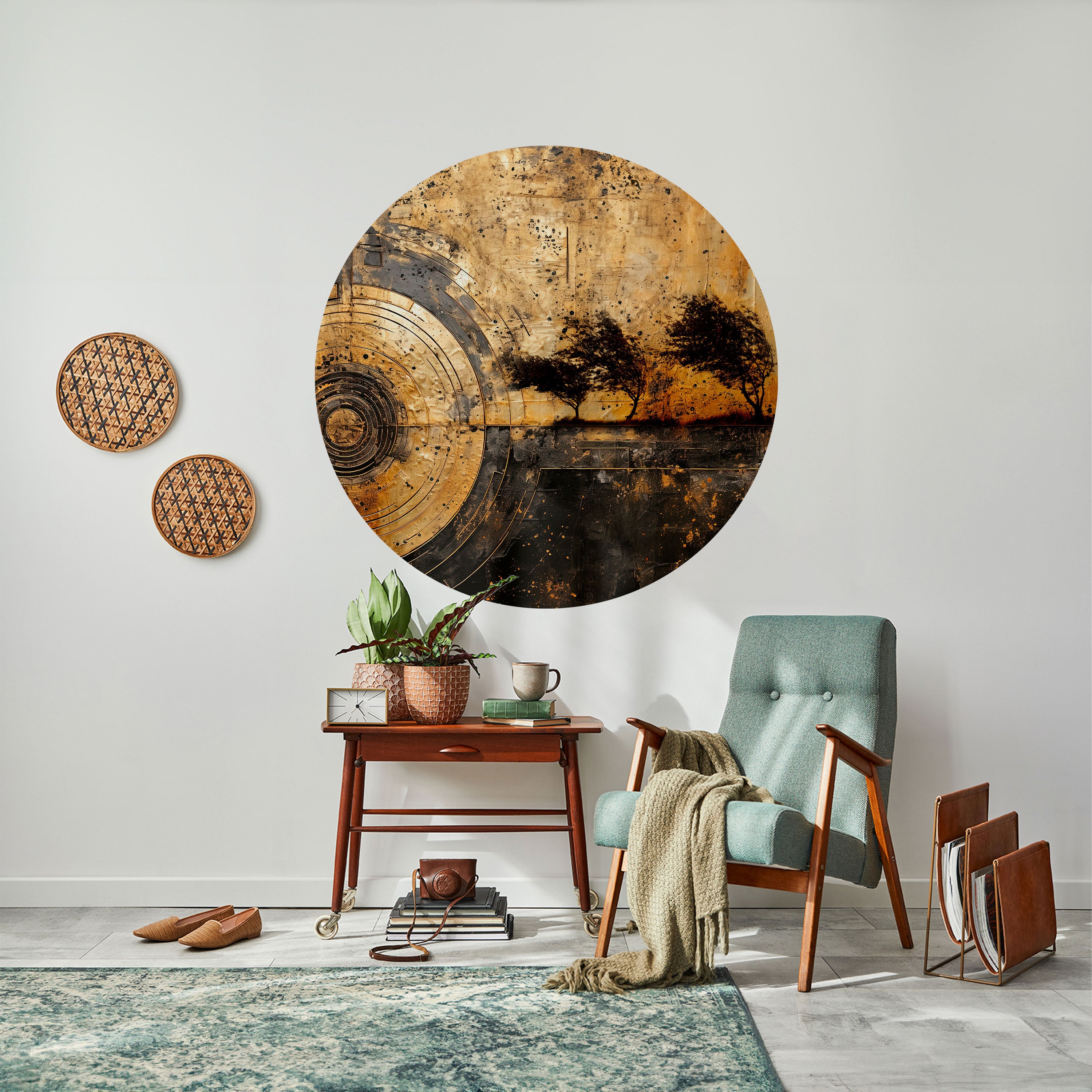 COPPERY EARTHQUAKE Naklejka okrągła