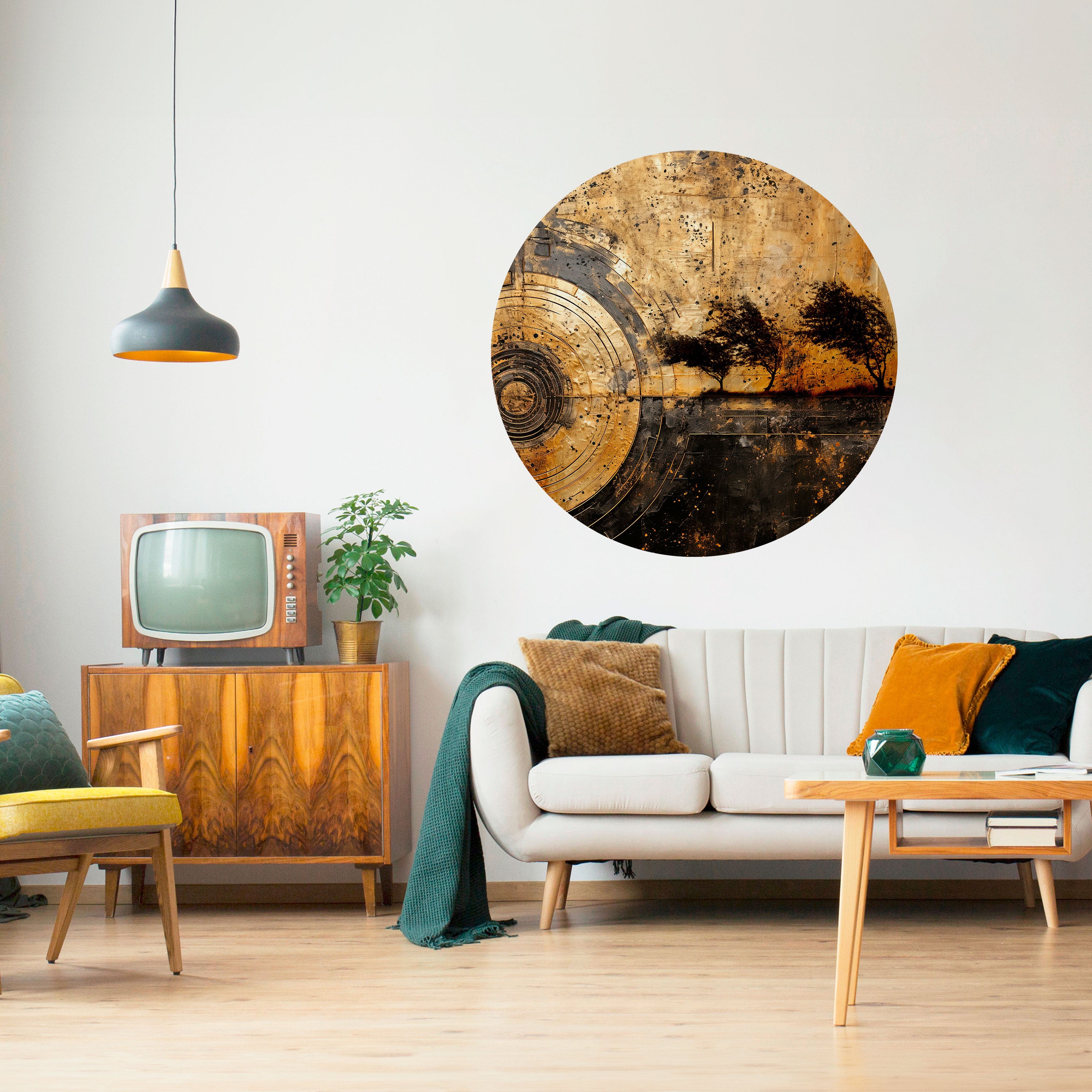 COPPERY EARTHQUAKE Naklejka okrągła