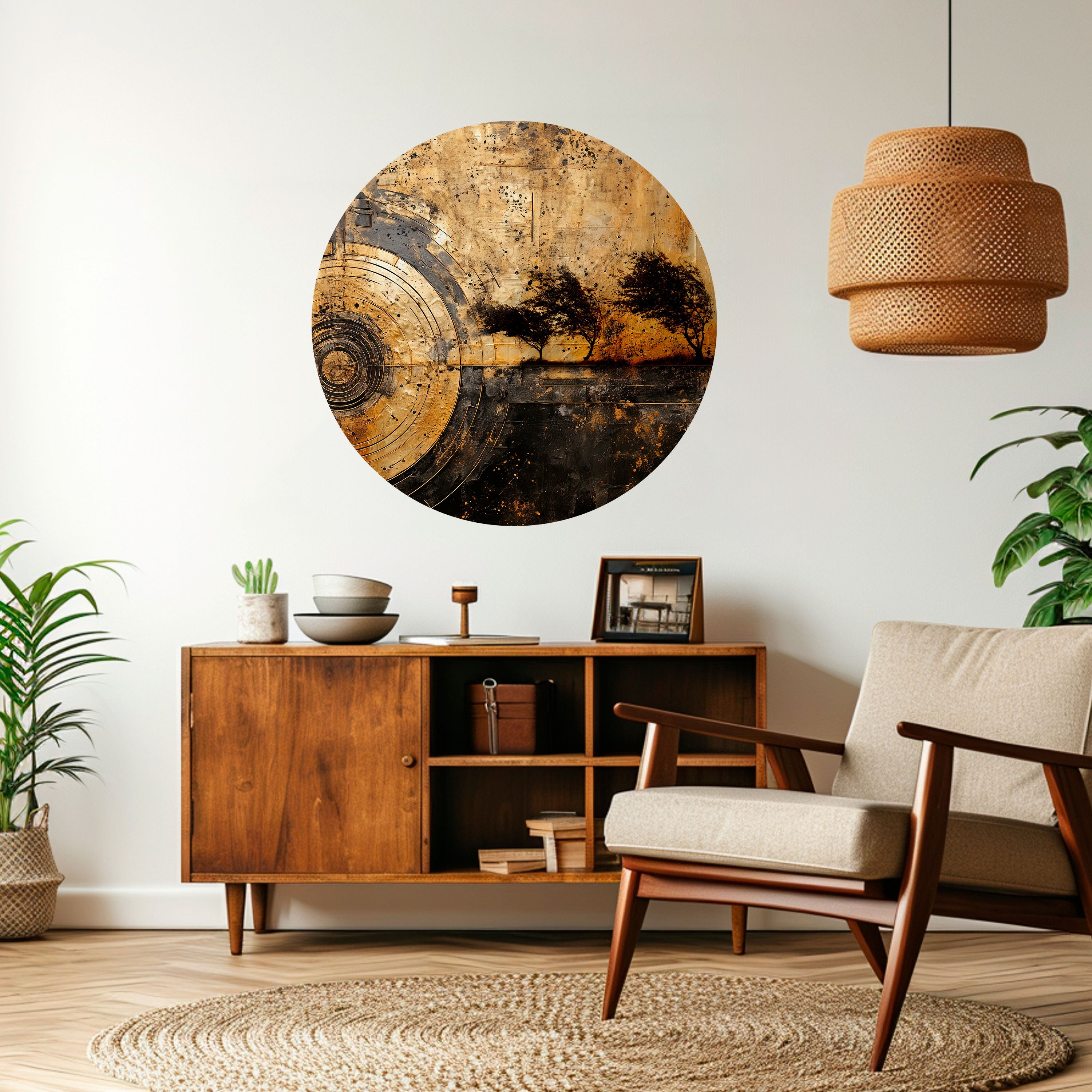 COPPERY EARTHQUAKE Naklejka okrągła