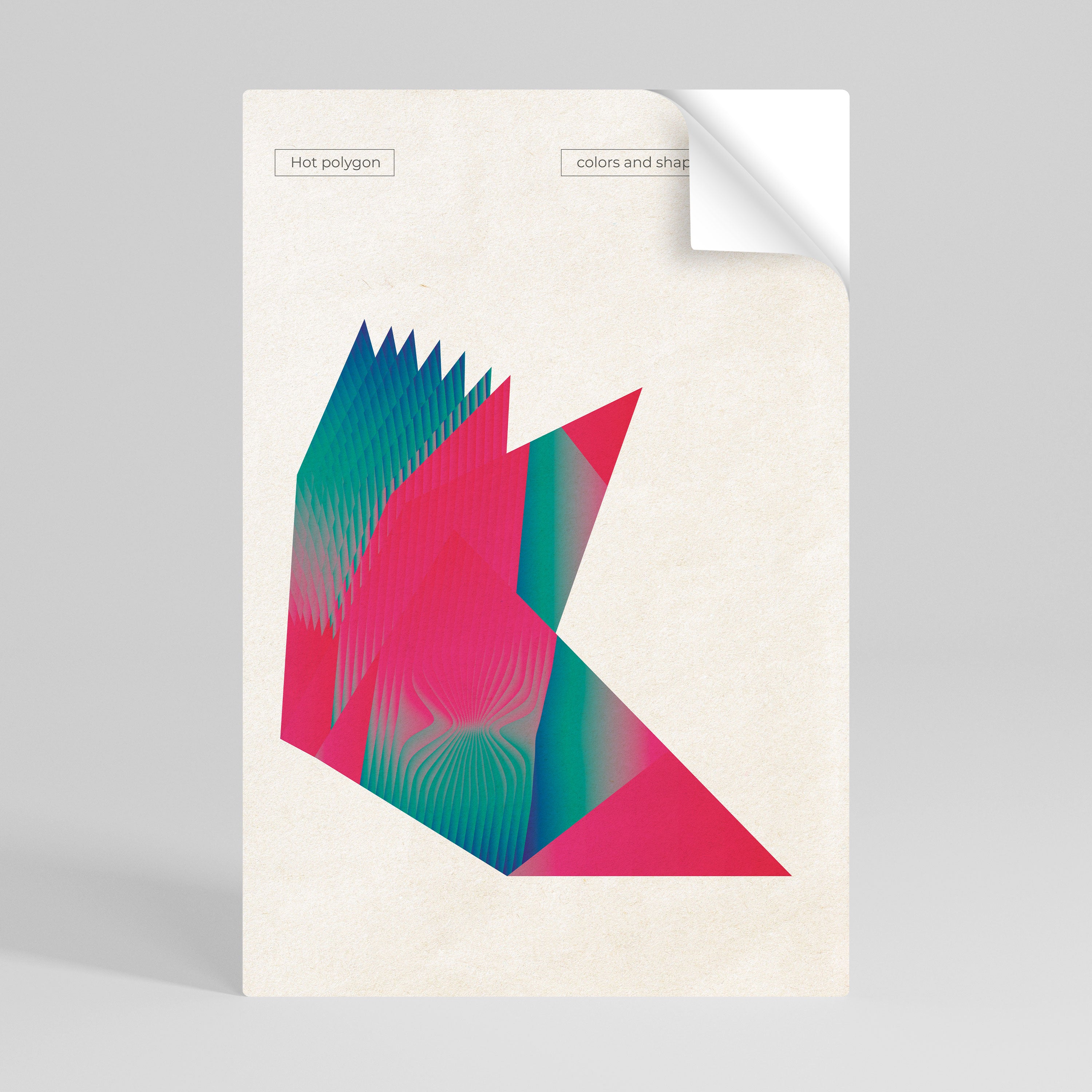 HOT POLYGON Naklejka/Plakat pionowy