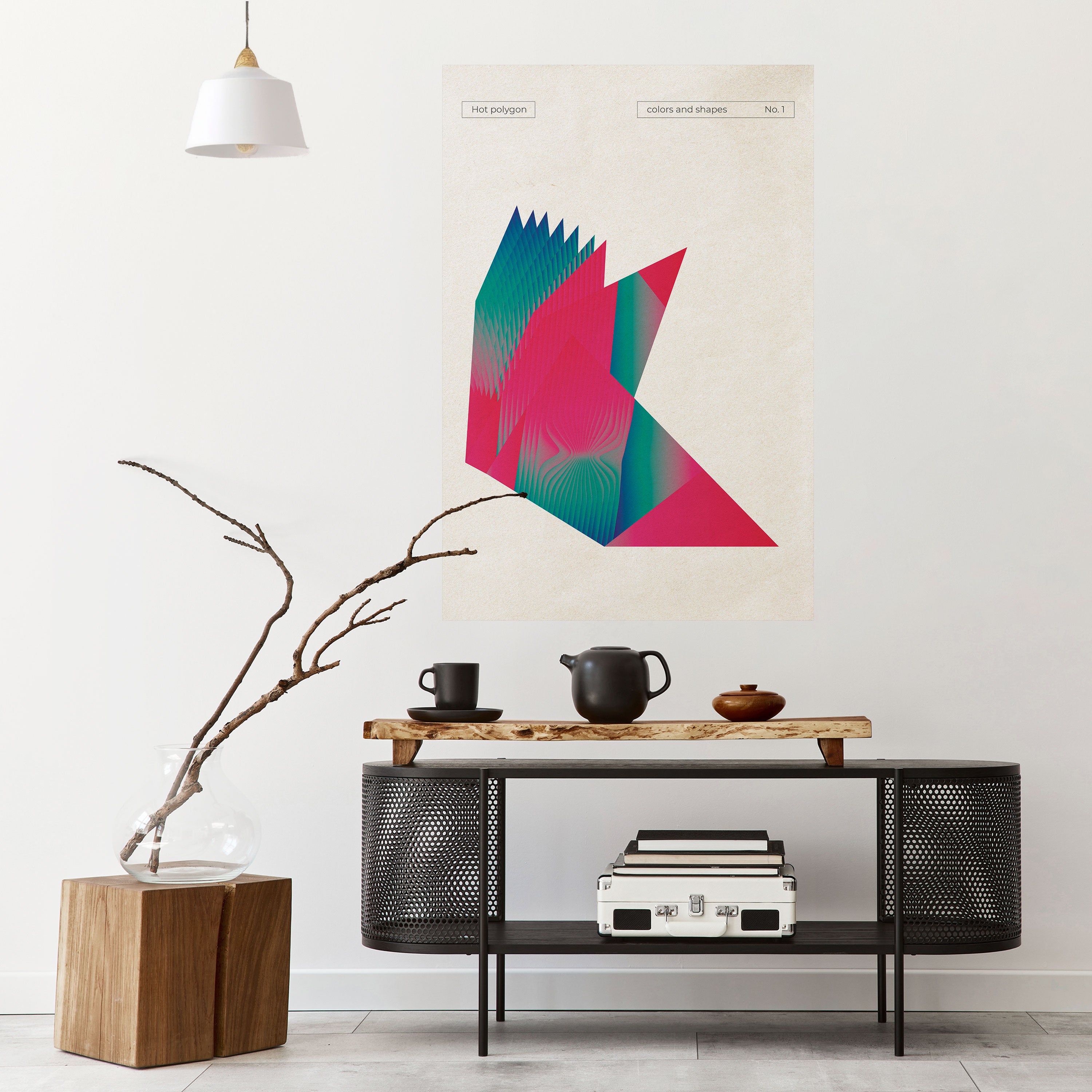 HOT POLYGON Naklejka/Plakat pionowy